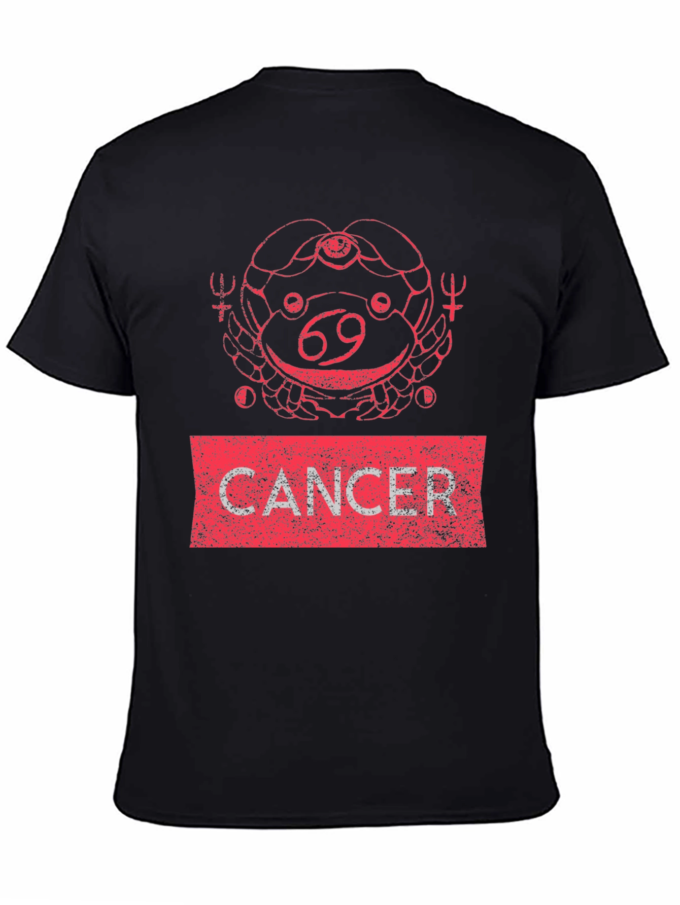 Cancer Zodiac T-Shirt - Red Graphic Design