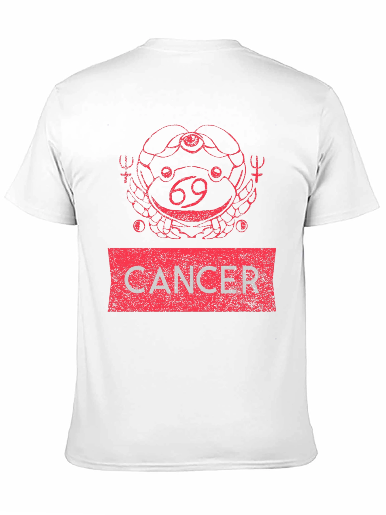 Cancer Zodiac T-Shirt - Red Graphic Design