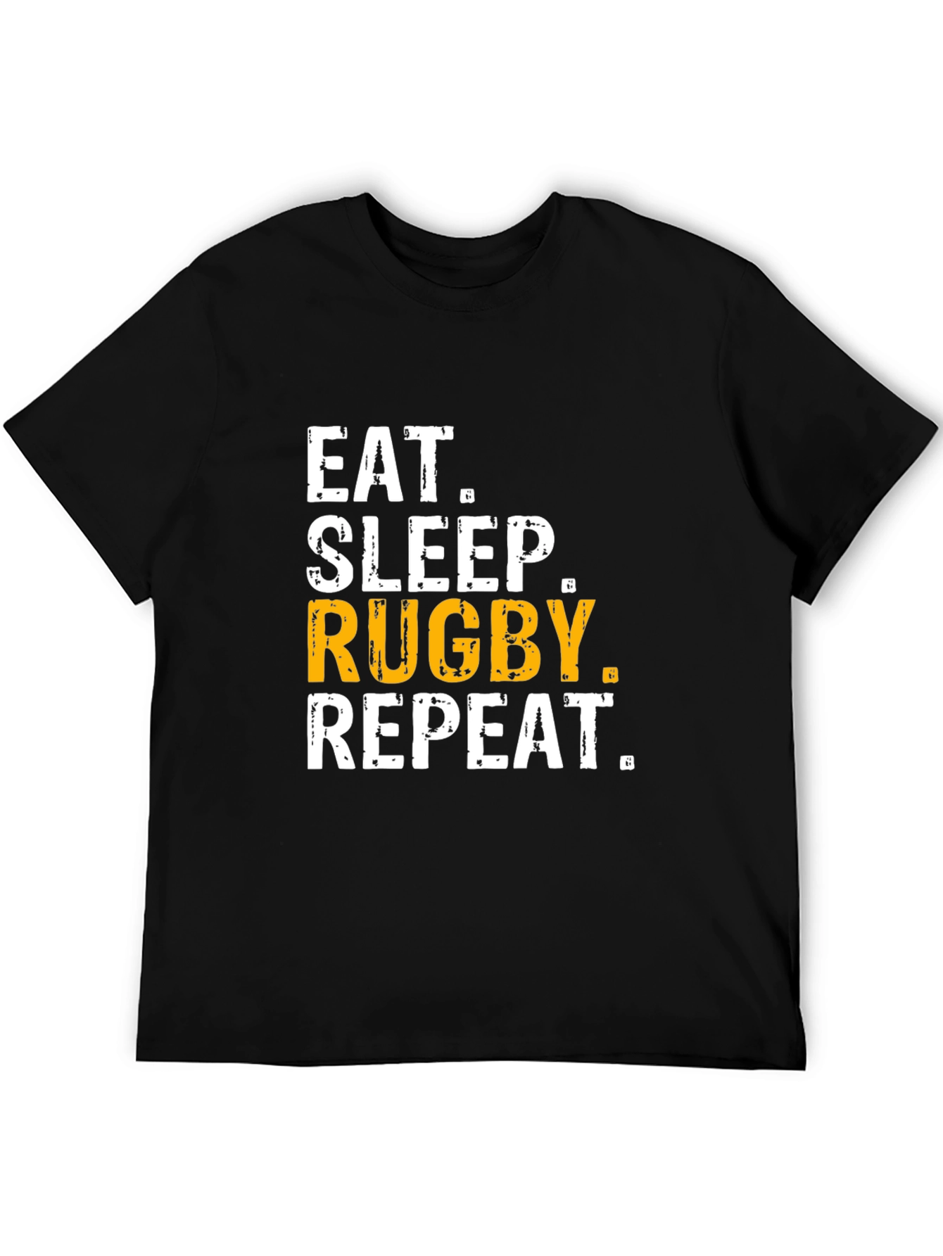 Eat Sleep Rugby Repeat T-Shirt - Black