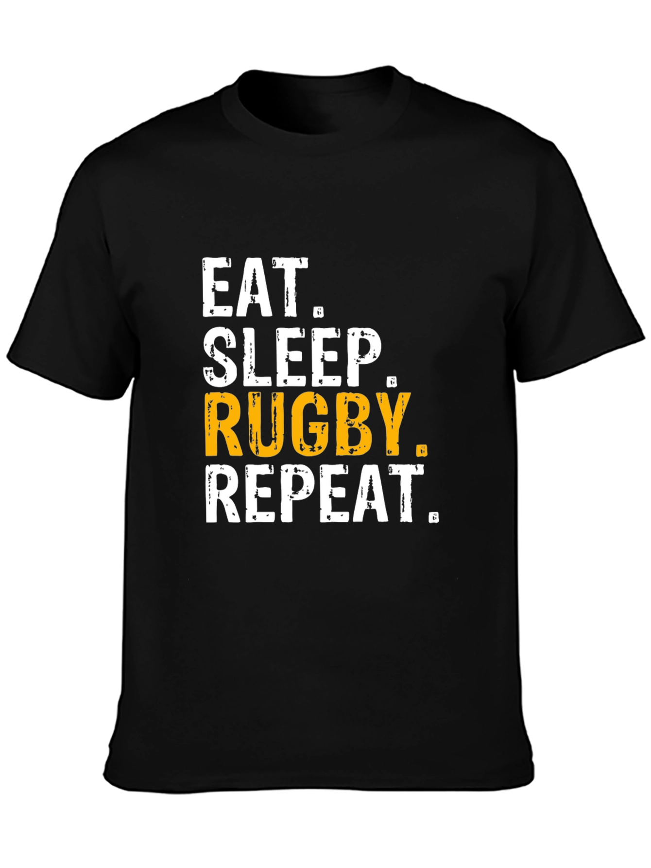 Eat Sleep Rugby Repeat T-Shirt - Black