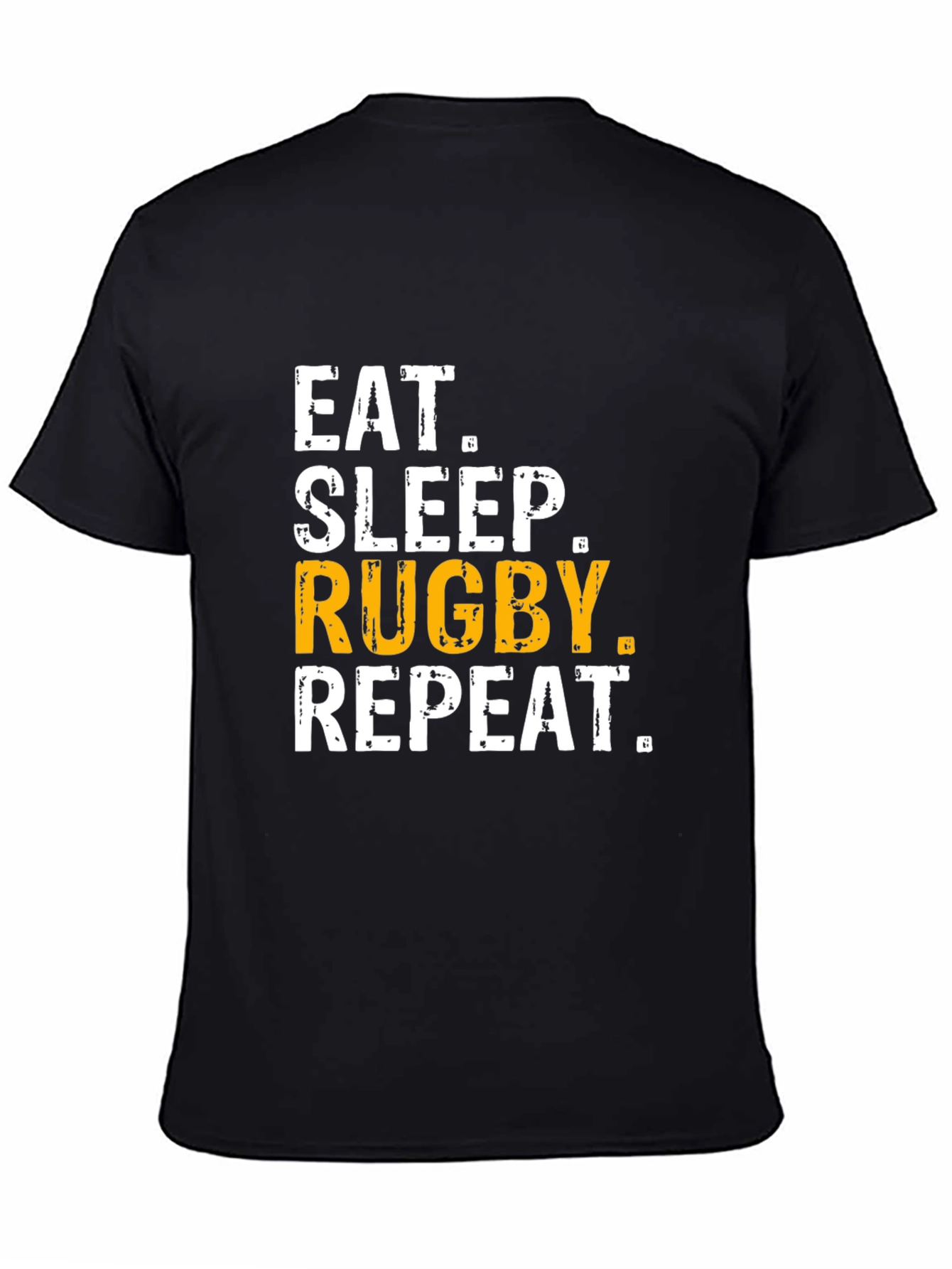 Eat Sleep Rugby Repeat T-Shirt - Black