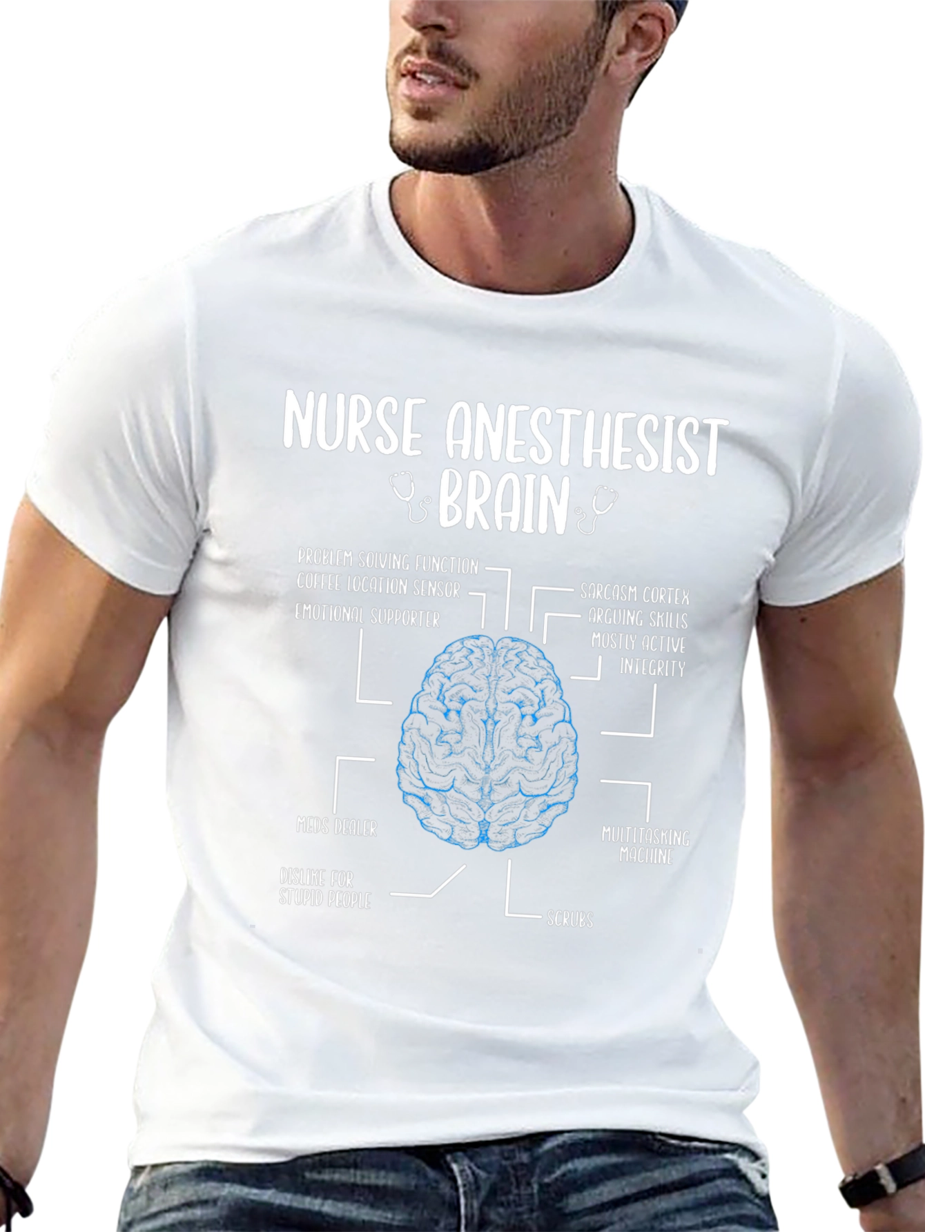 Nurse Anesthetist Brain Anatomy T-Shirt