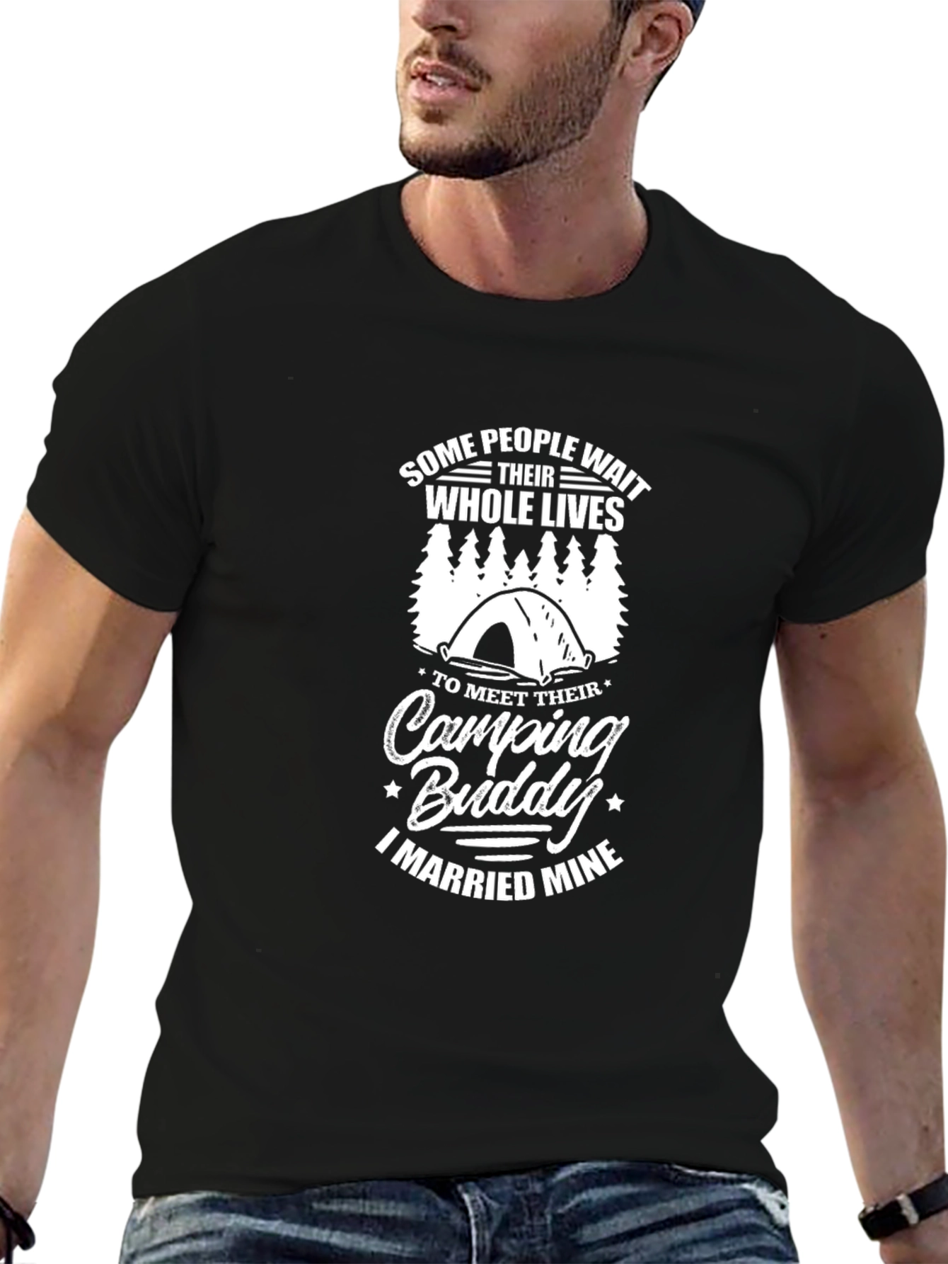 Camping Buddy Married Mine Graphic Tee