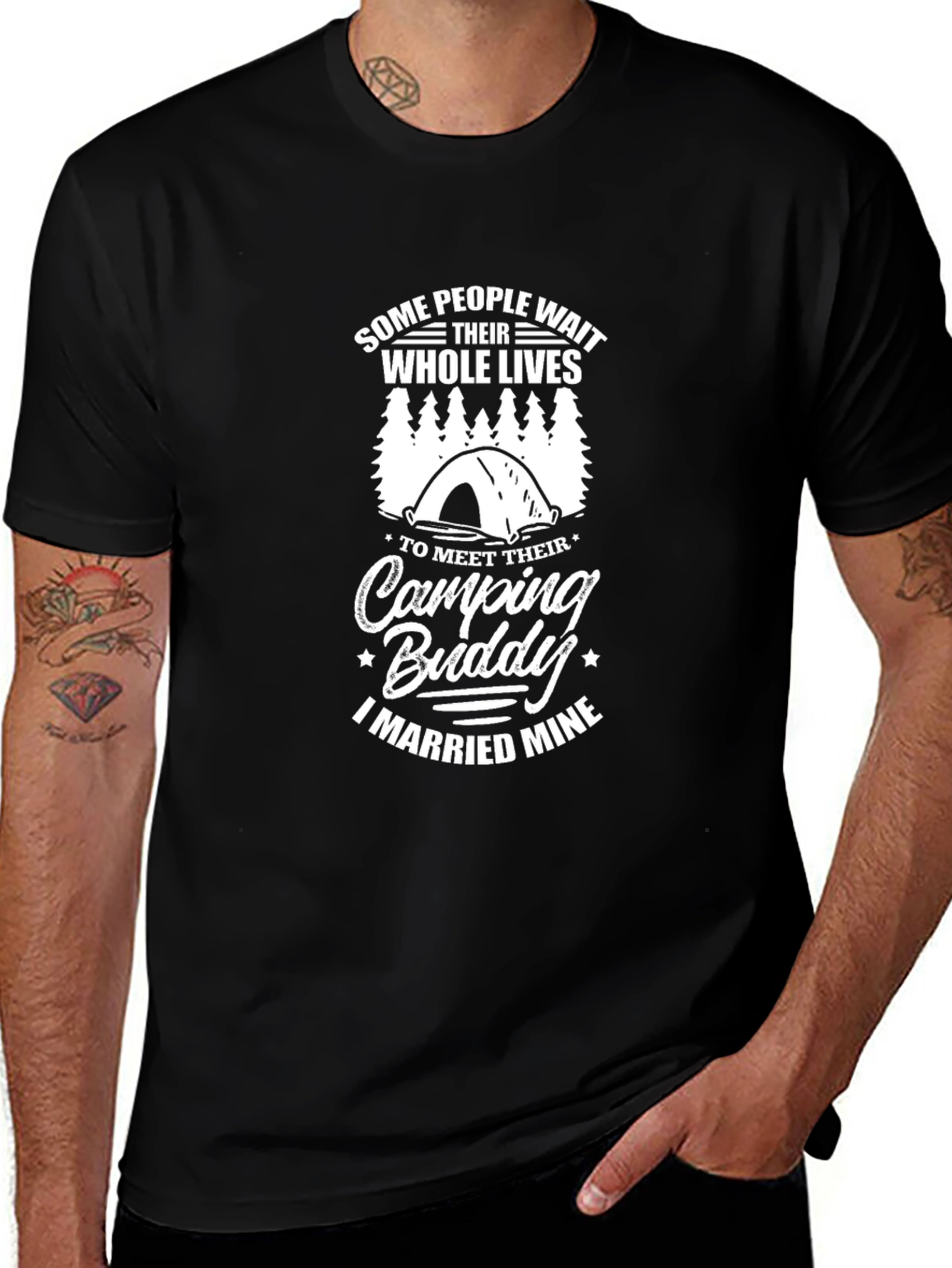 Camping Buddy Married Mine Graphic Tee