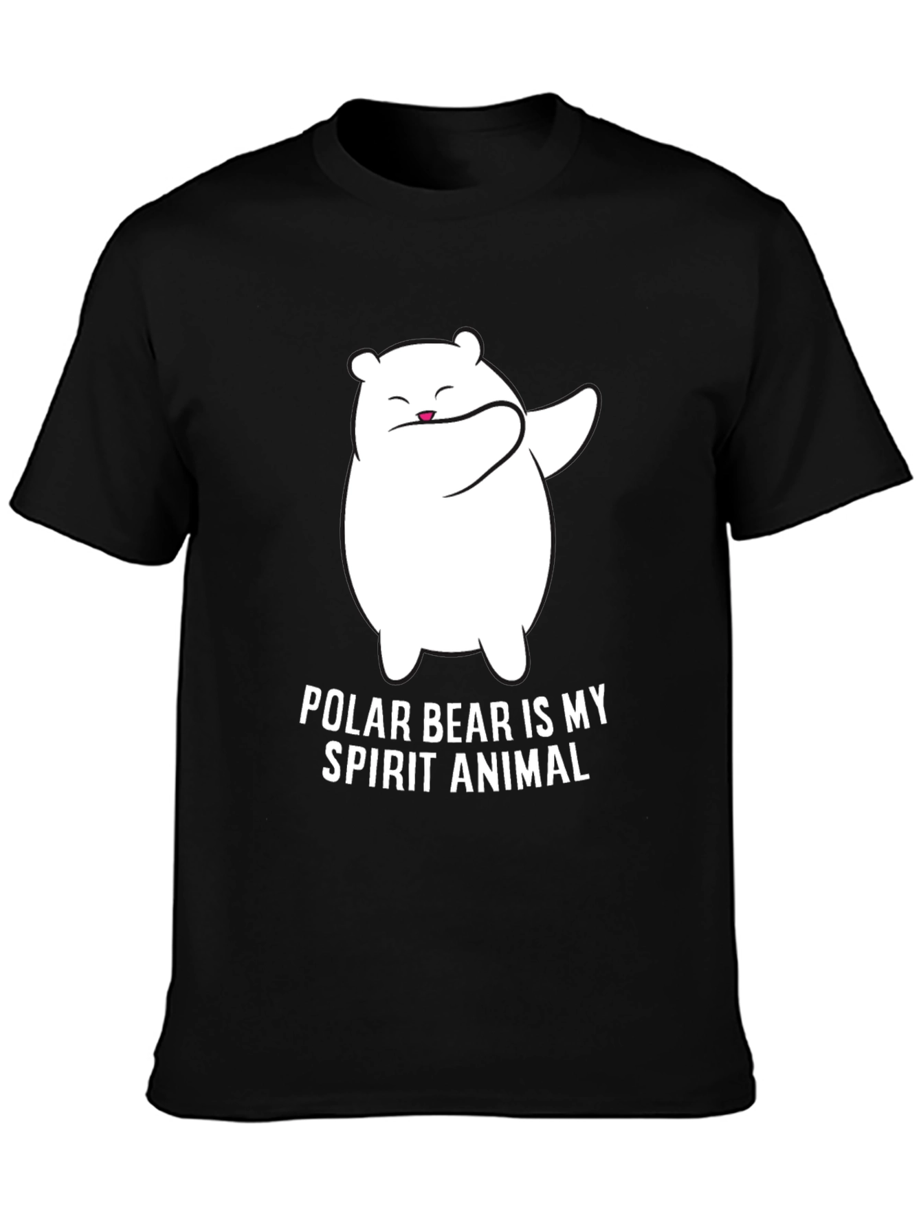 Polar Bear Spirit Animal T-Shirt - Black Graphic Tee