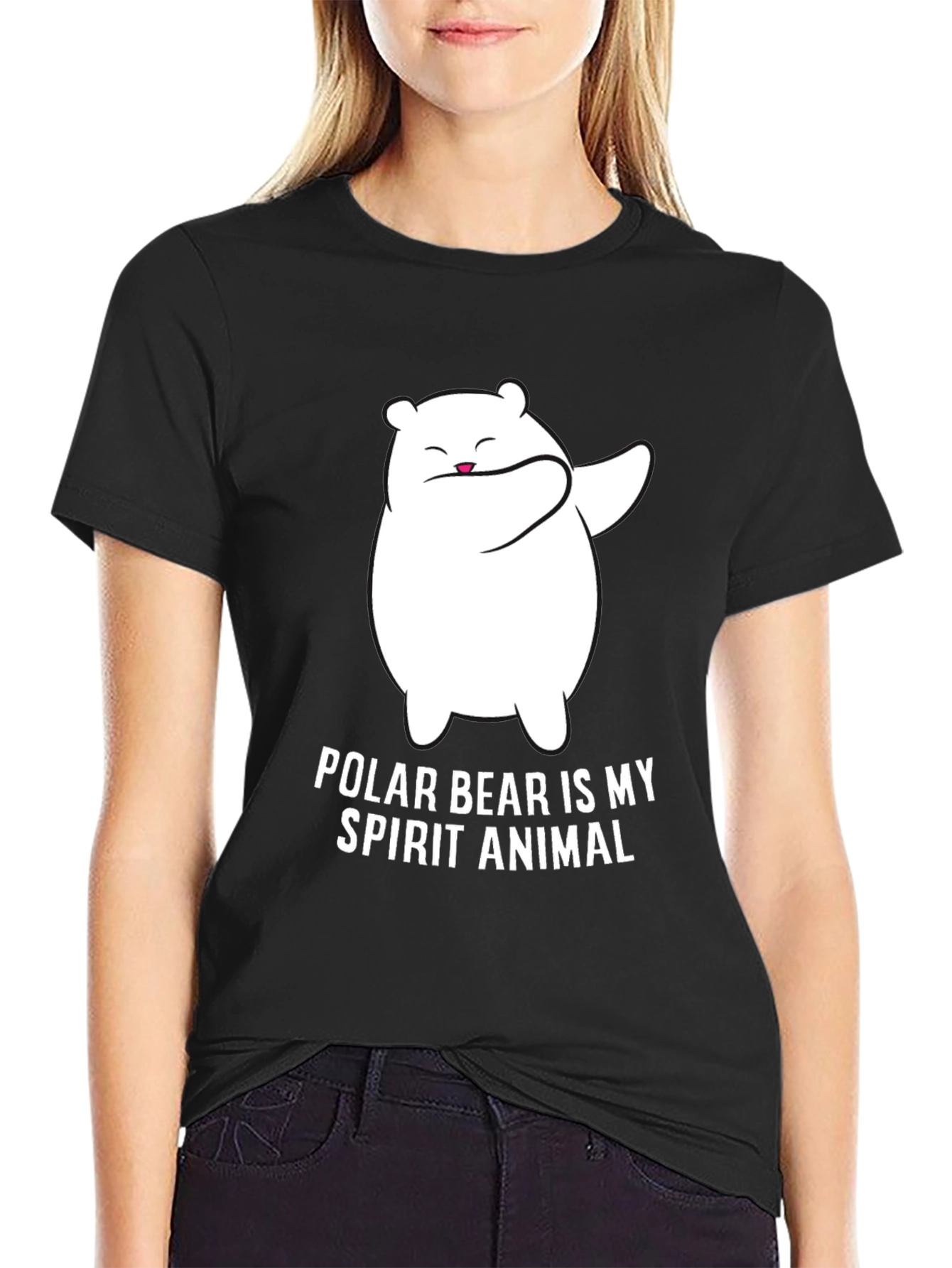 Polar Bear Spirit Animal T-Shirt - Black Graphic Tee