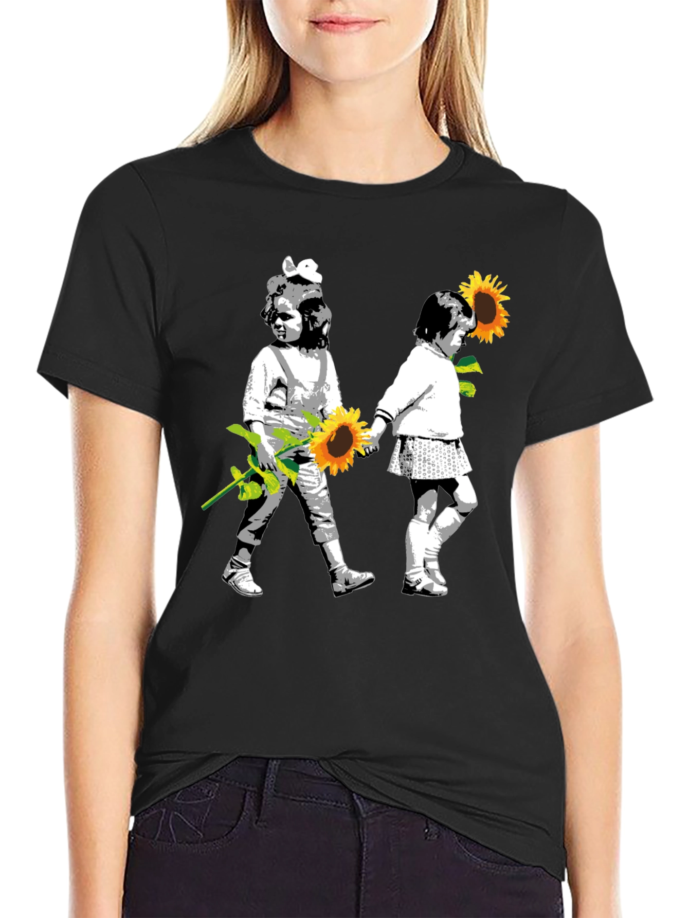 Banksy Inspired Sunflower T-Shirt