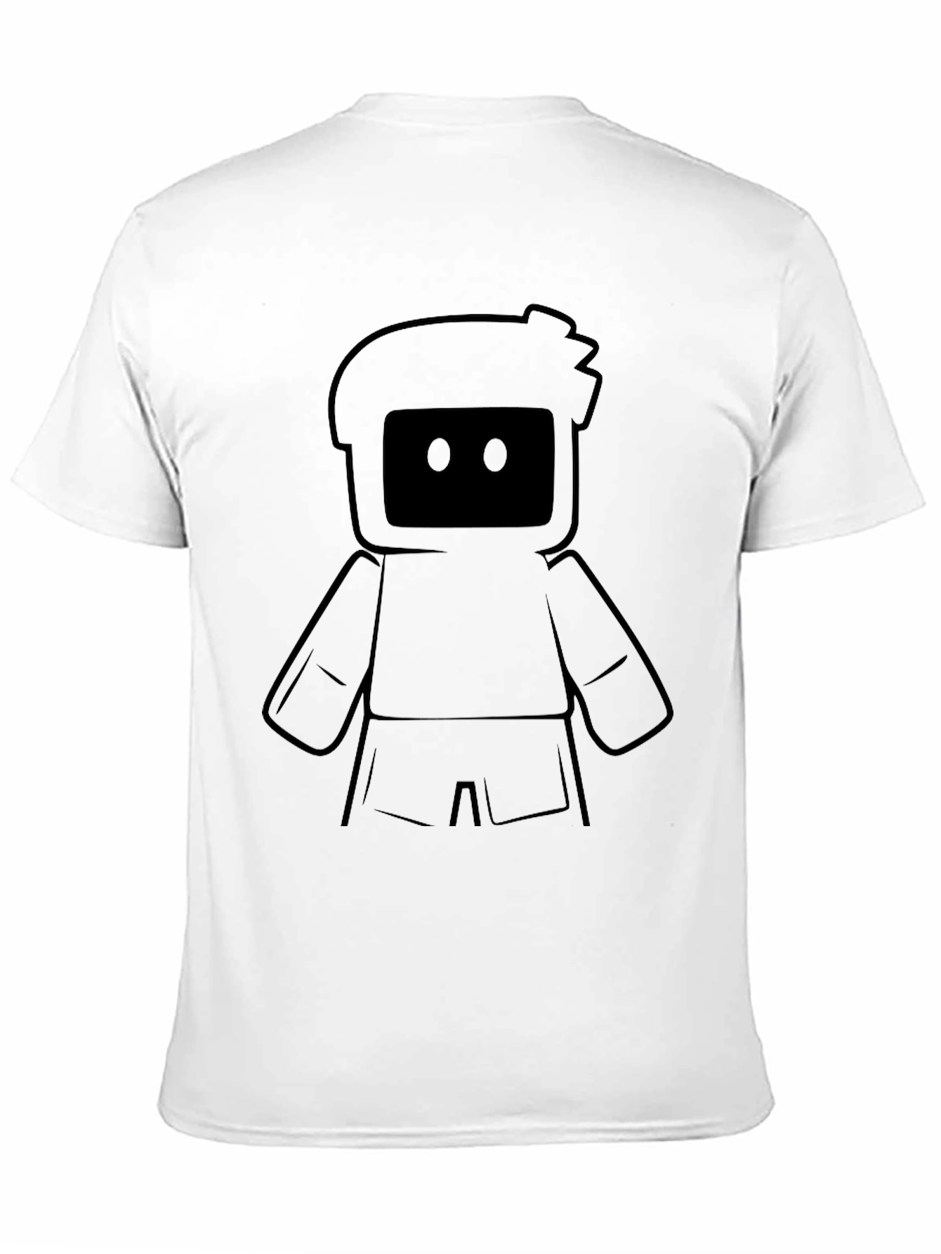 Cool Black Graphic Tee - Robot Design
