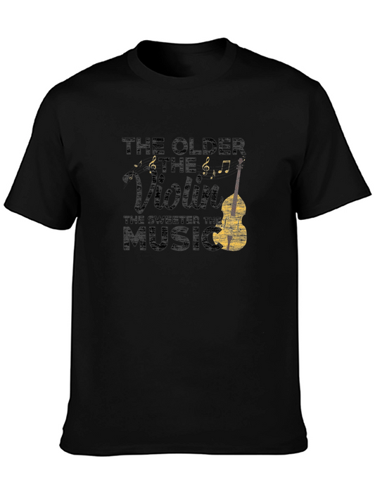 Vintage Violin Music T-Shirt - The Older The Violin