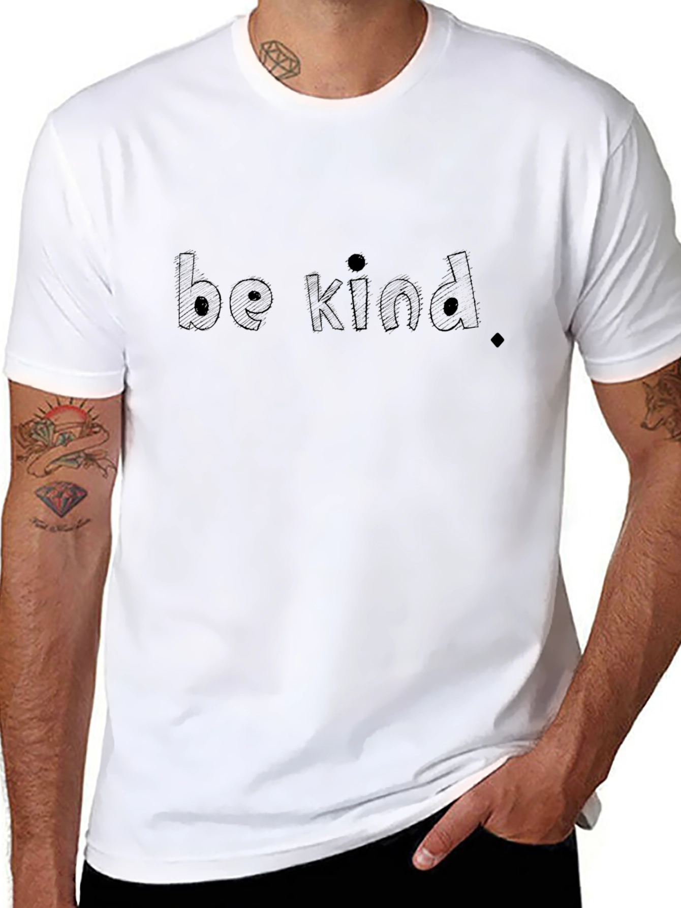 Be Kind Black T-Shirt - Positive Message Tee