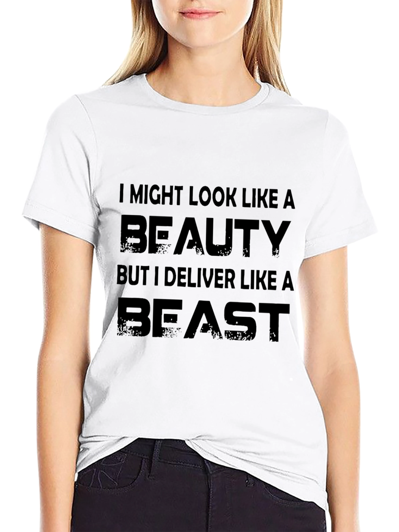 Beauty and Beast Mens Black T-Shirt