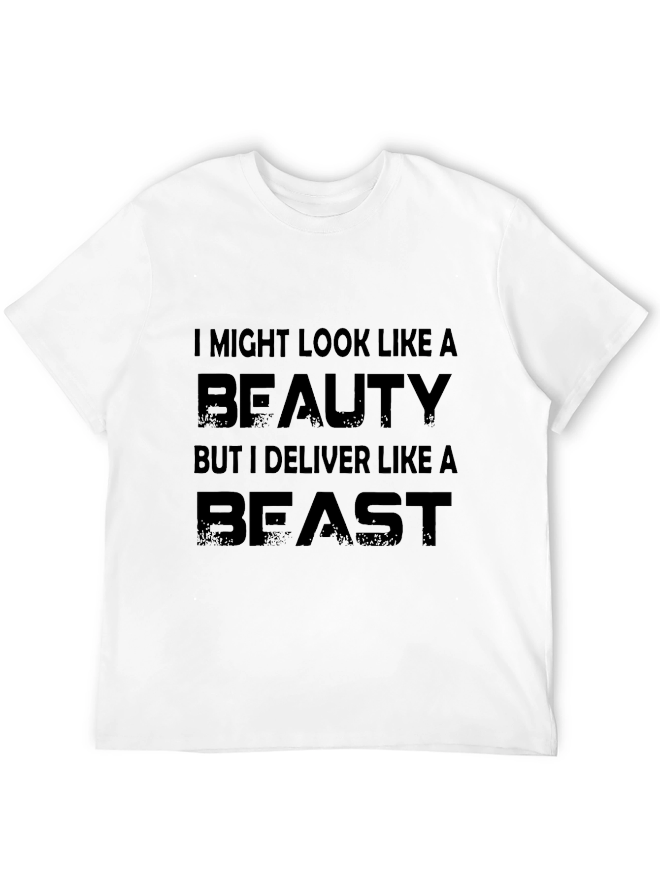 Beauty and Beast Mens Black T-Shirt