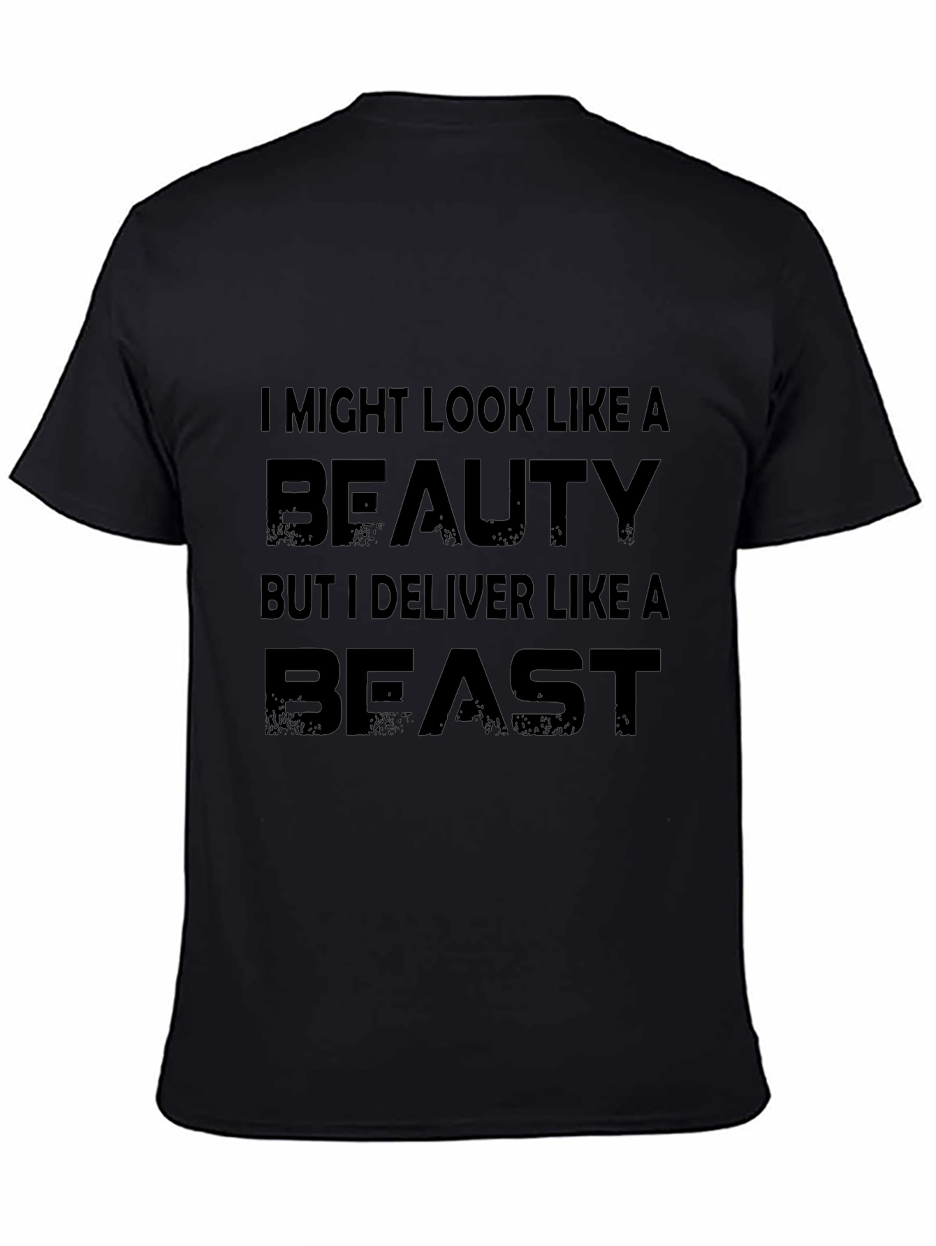 Beauty and Beast Mens Black T-Shirt