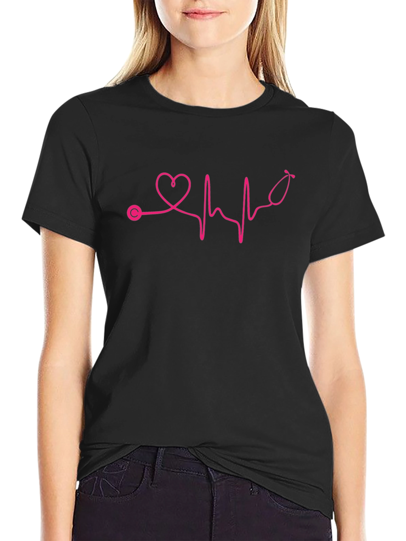 Heartbeat Stethoscope Tee - Nurse/Doctor