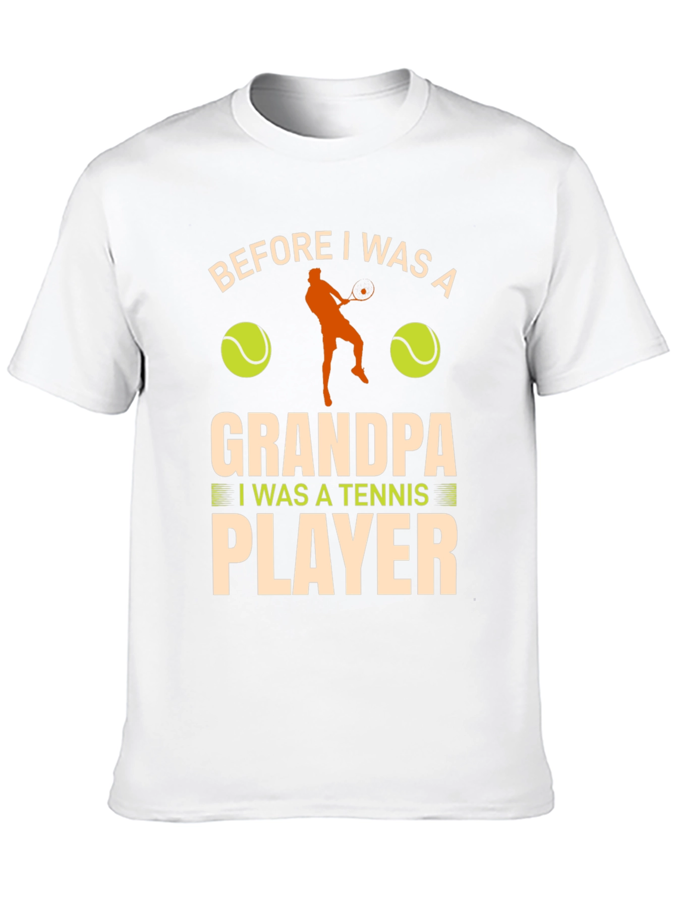 Grandpa Tennis Player Graphic T-Shirt