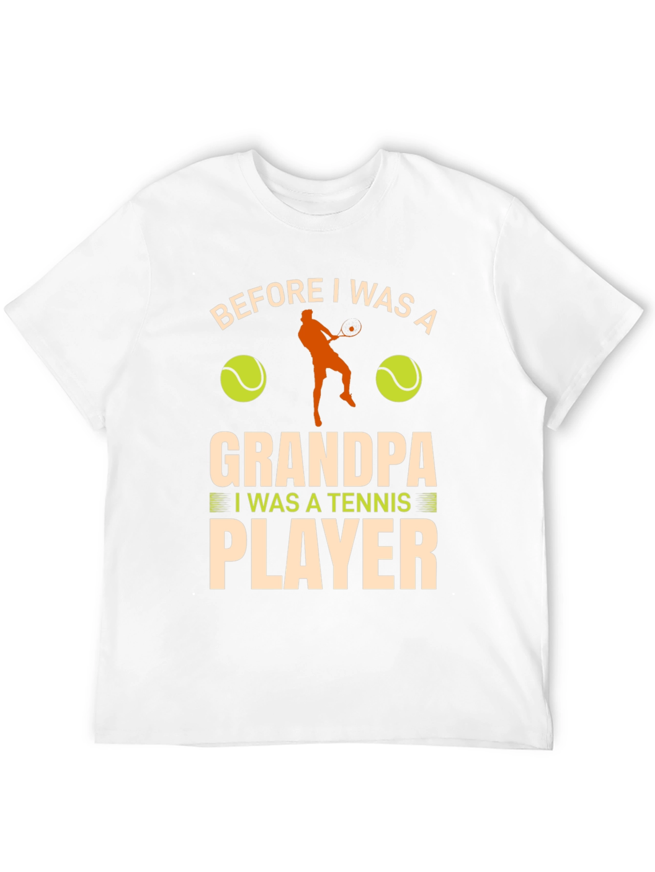 Grandpa Tennis Player Graphic T-Shirt