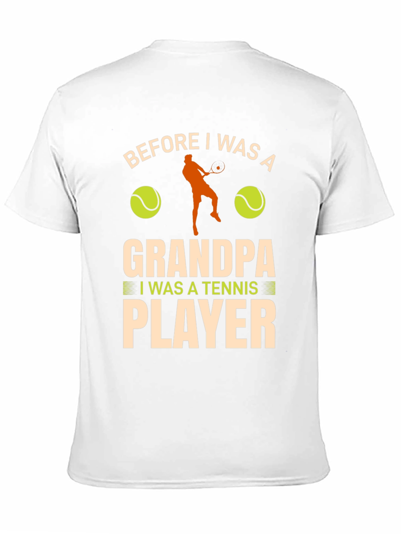 Grandpa Tennis Player Graphic T-Shirt
