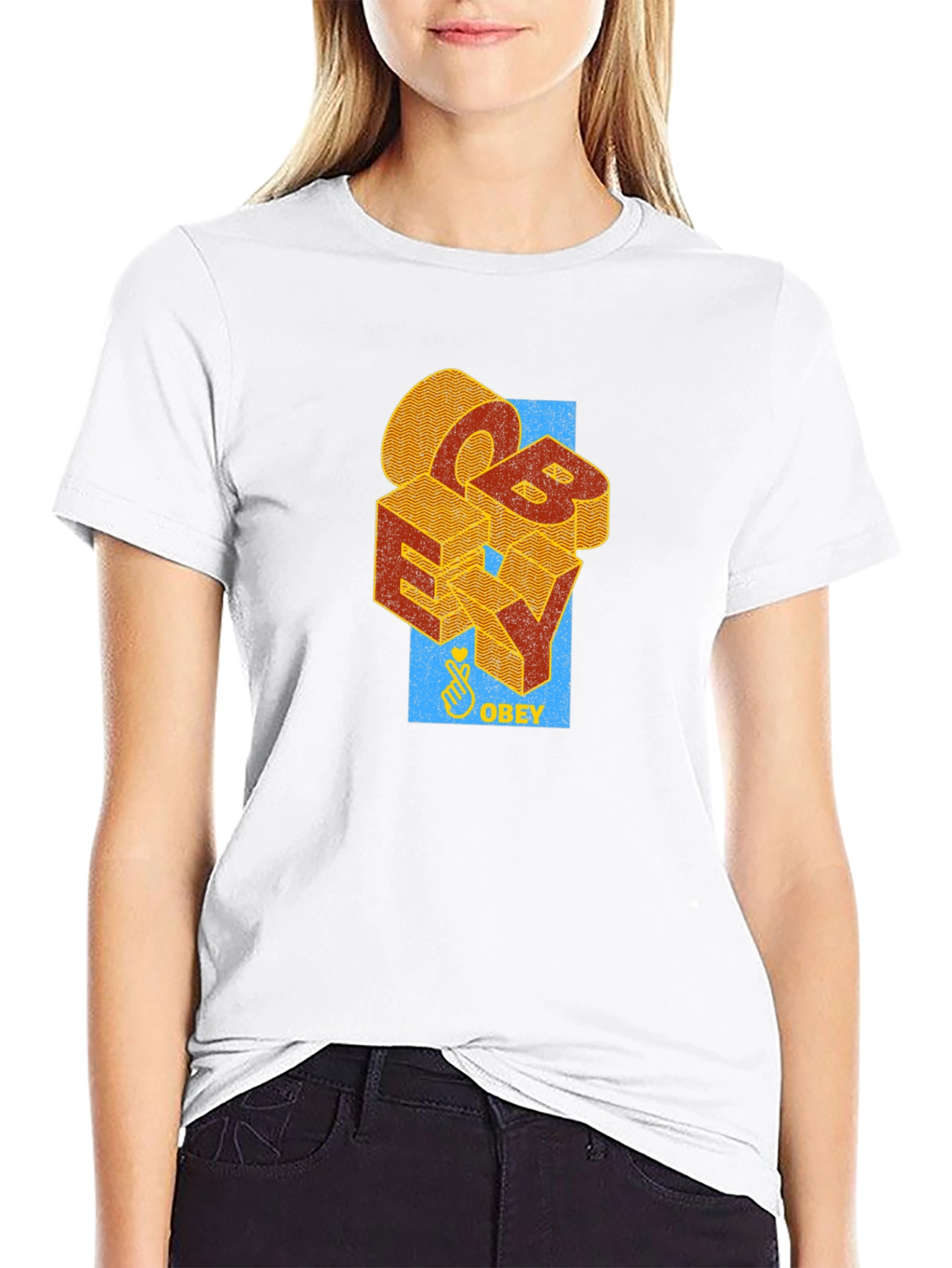 Obey Graphic Print Black T-Shirt