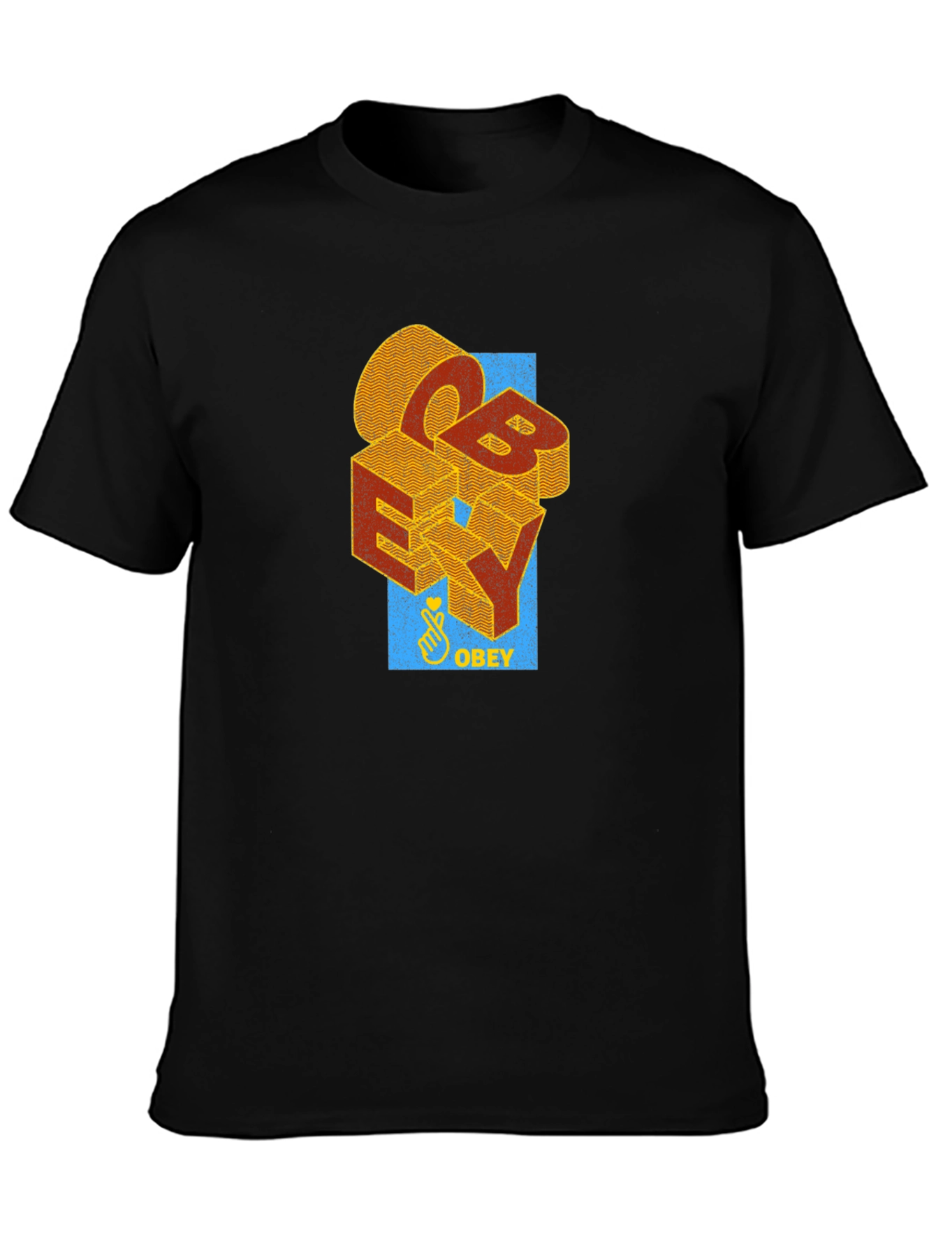 Obey Graphic Print Black T-Shirt