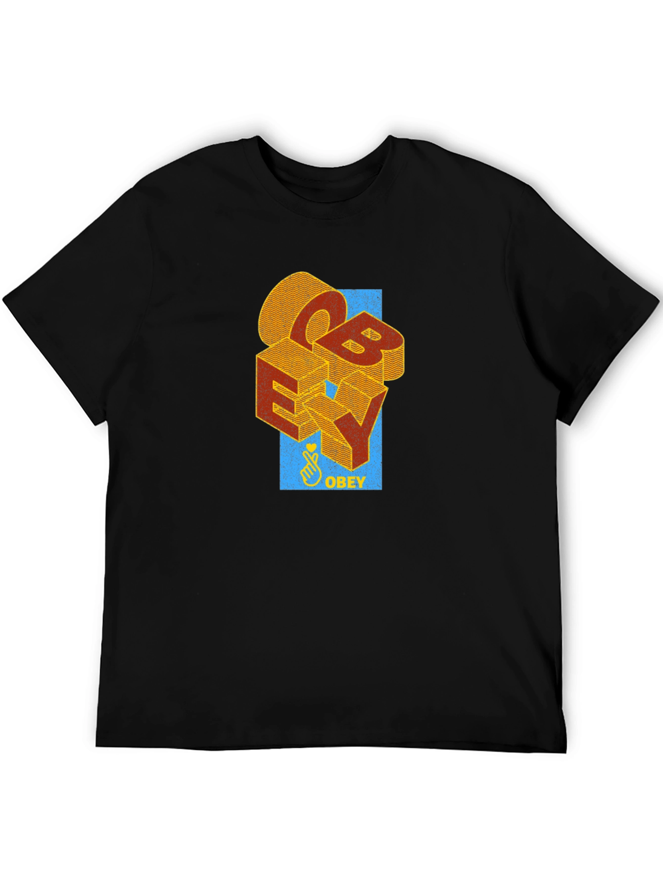 Obey Graphic Print Black T-Shirt