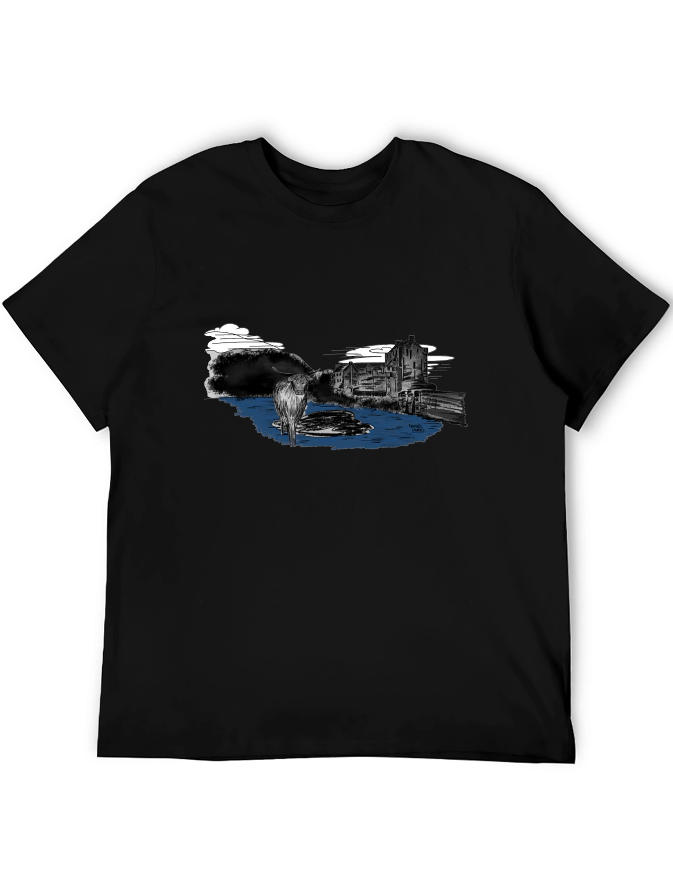 Highland Cow T-Shirt - Black Graphic Tee