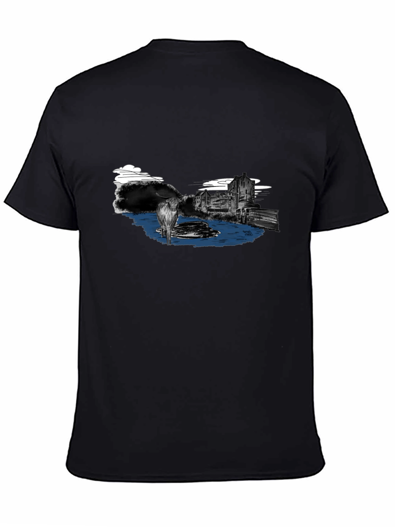 Highland Cow T-Shirt - Black Graphic Tee