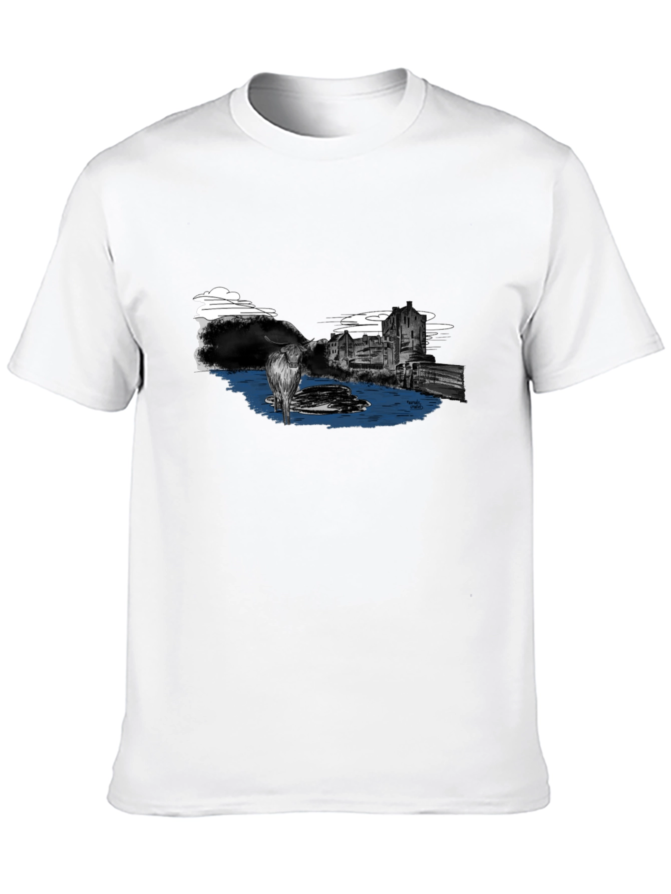 Highland Cow T-Shirt - Black Graphic Tee