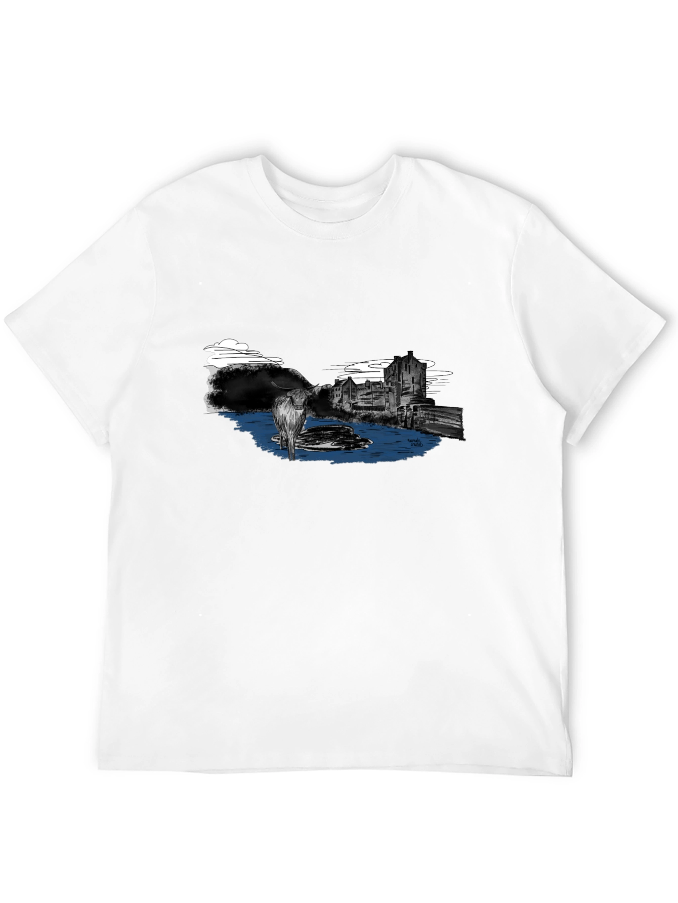 Highland Cow T-Shirt - Black Graphic Tee