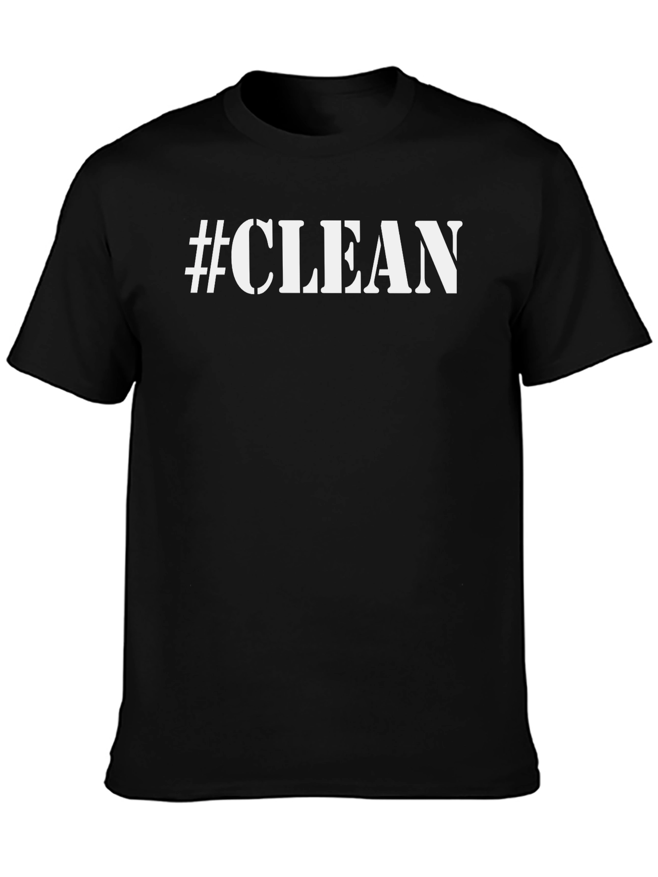 #CLEAN Graphic Tee - Stylish & Bold Black T-Shirt