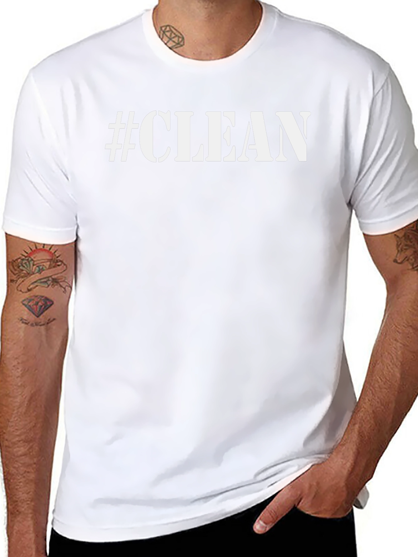 #CLEAN Graphic Tee - Stylish & Bold Black T-Shirt