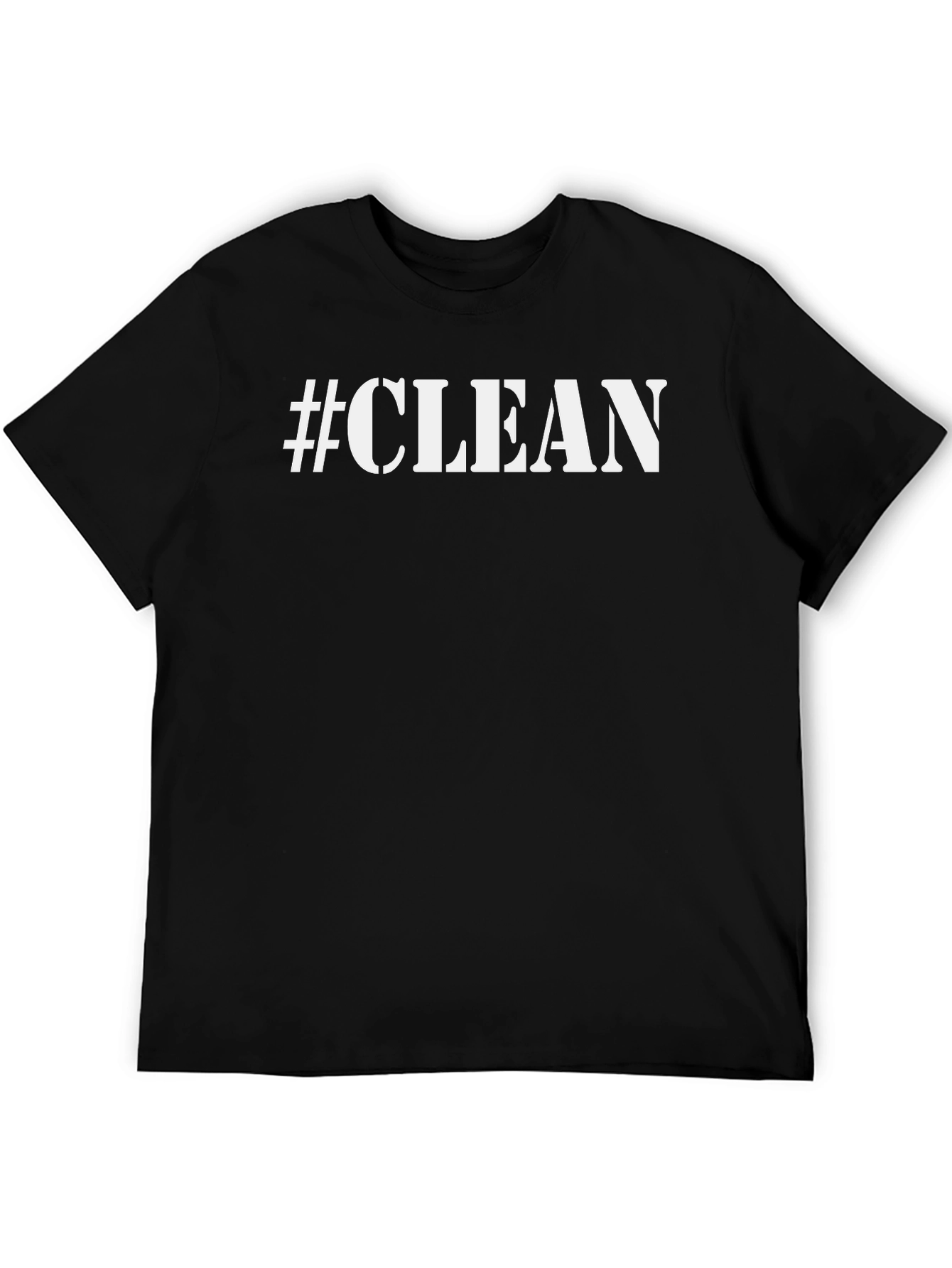 #CLEAN Graphic Tee - Stylish & Bold Black T-Shirt