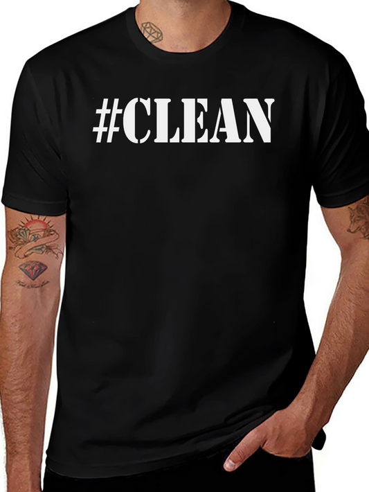 #CLEAN Graphic Tee - Stylish & Bold Black T-Shirt