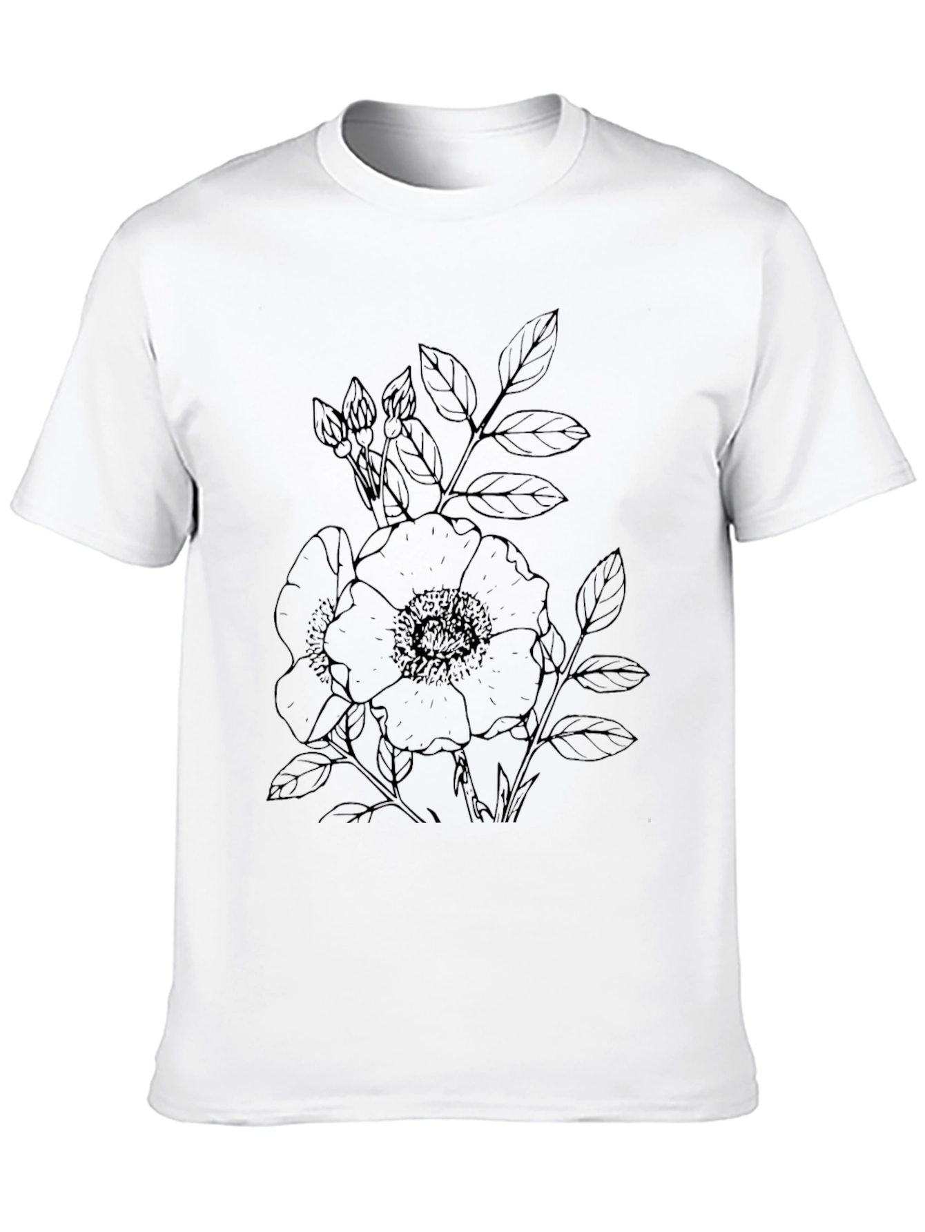 Black Floral Graphic T-Shirt