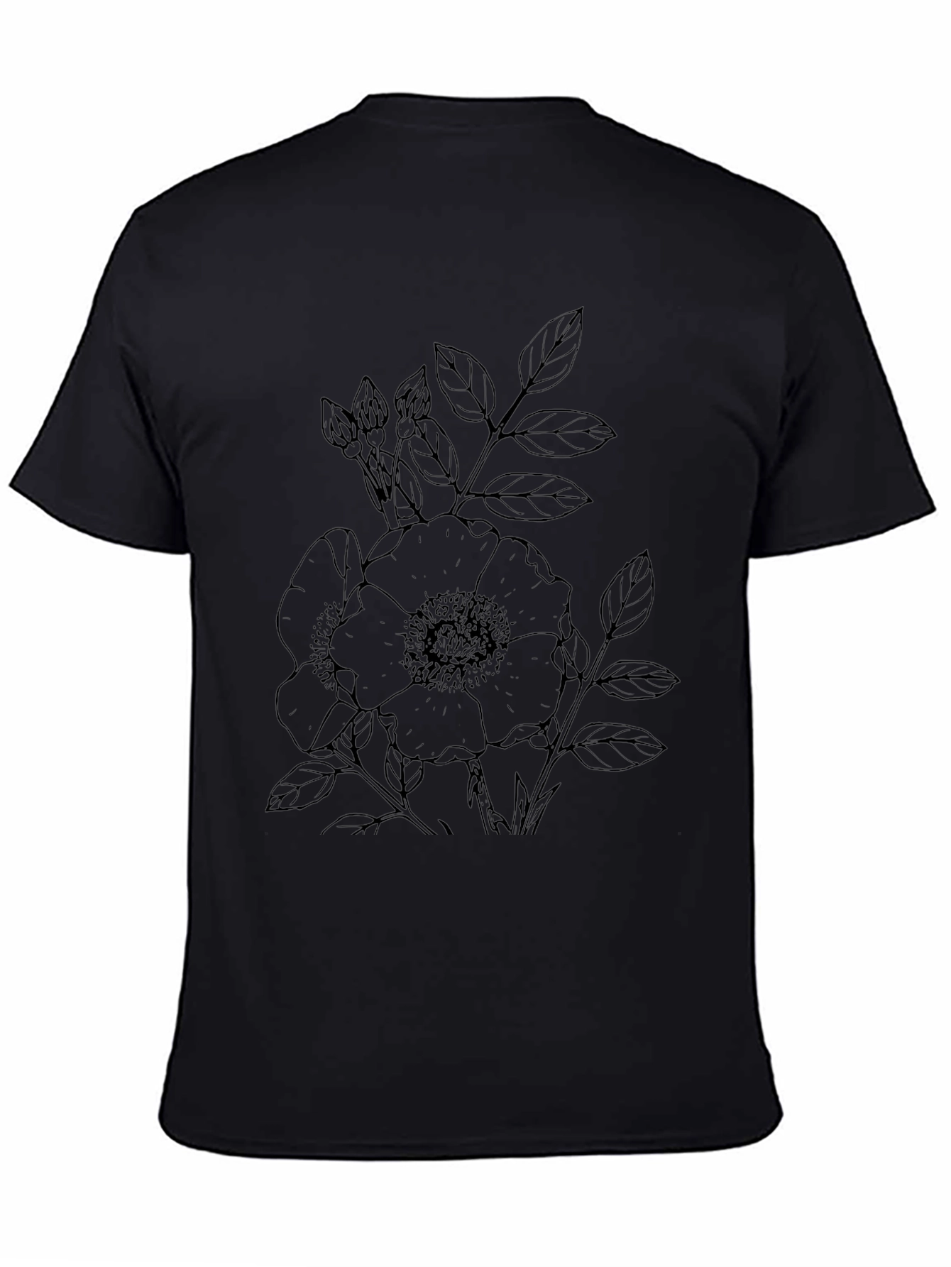 Black Floral Graphic T-Shirt