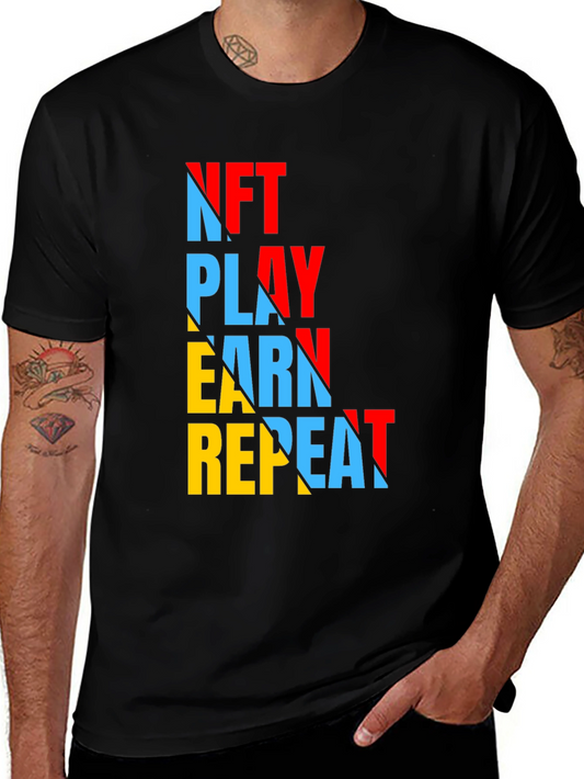 NFT Play Earn Repeat Graphic Tee
