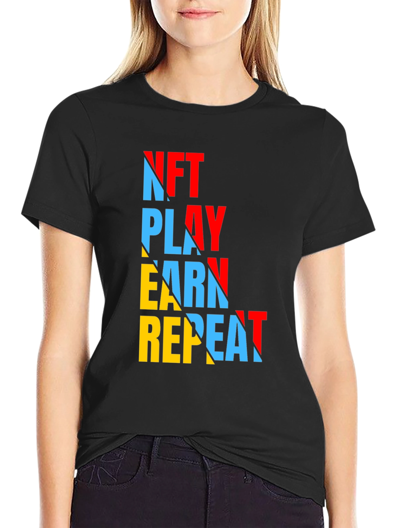 NFT Play Earn Repeat Graphic Tee
