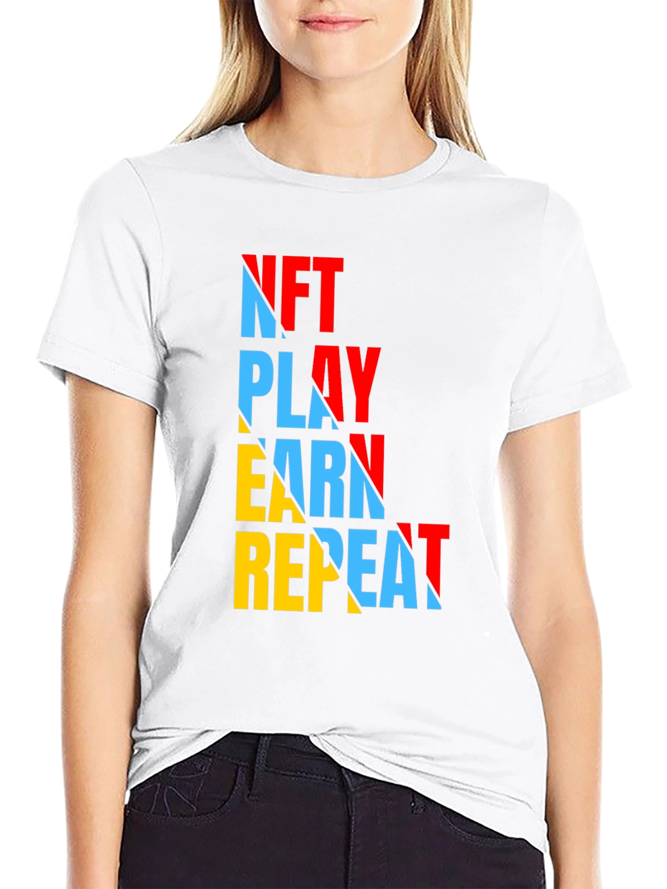 NFT Play Earn Repeat Graphic Tee