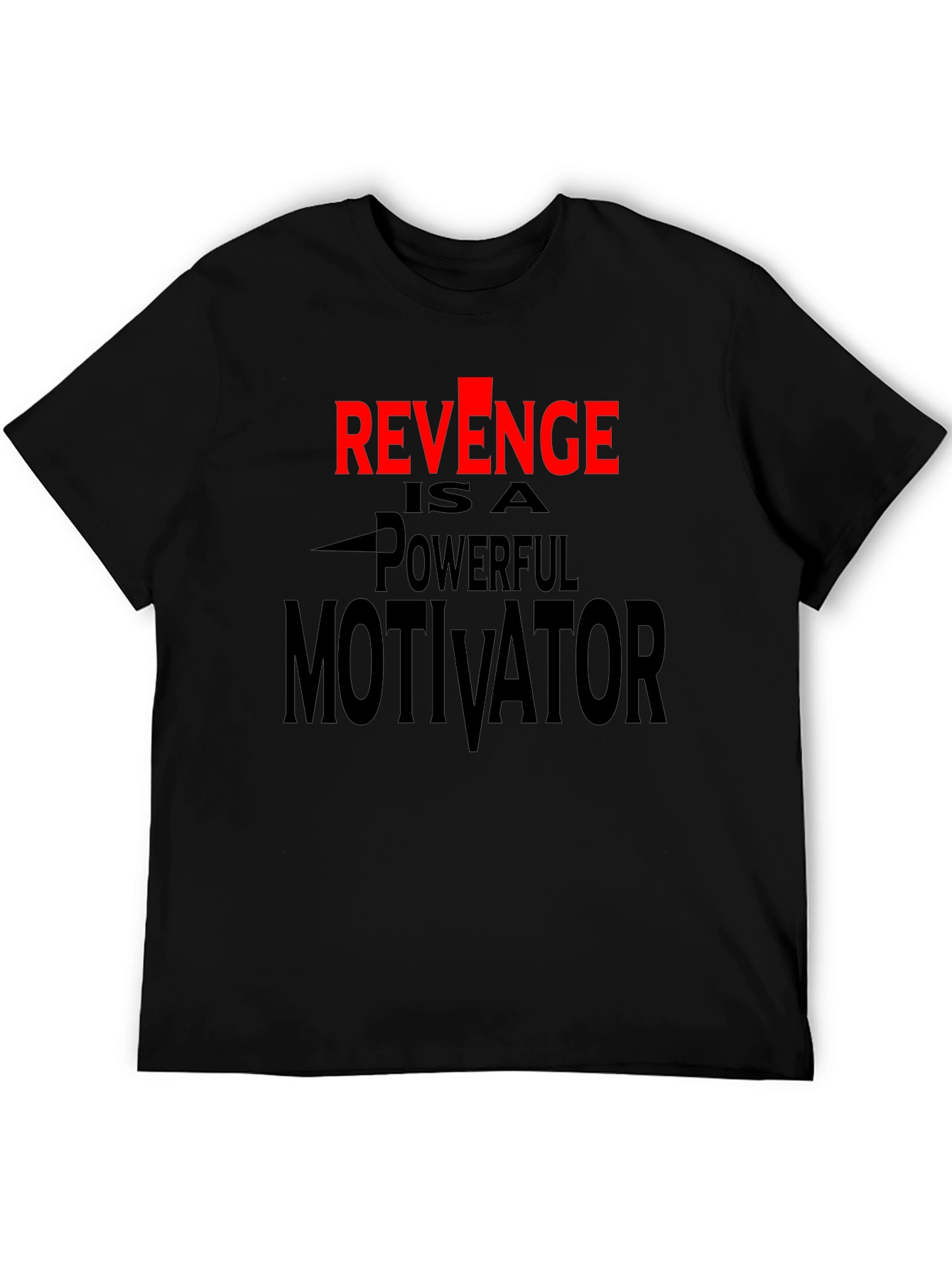 Revenge Motivator Black Graphic T-Shirt