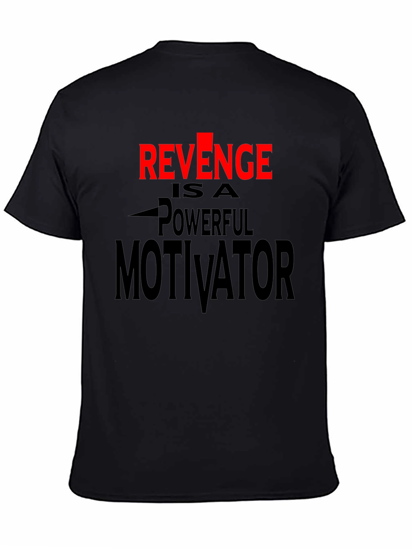 Revenge Motivator Black Graphic T-Shirt