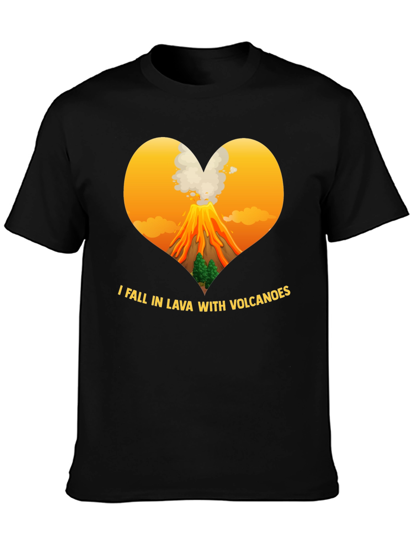 Volcano Lover Black T-Shirt