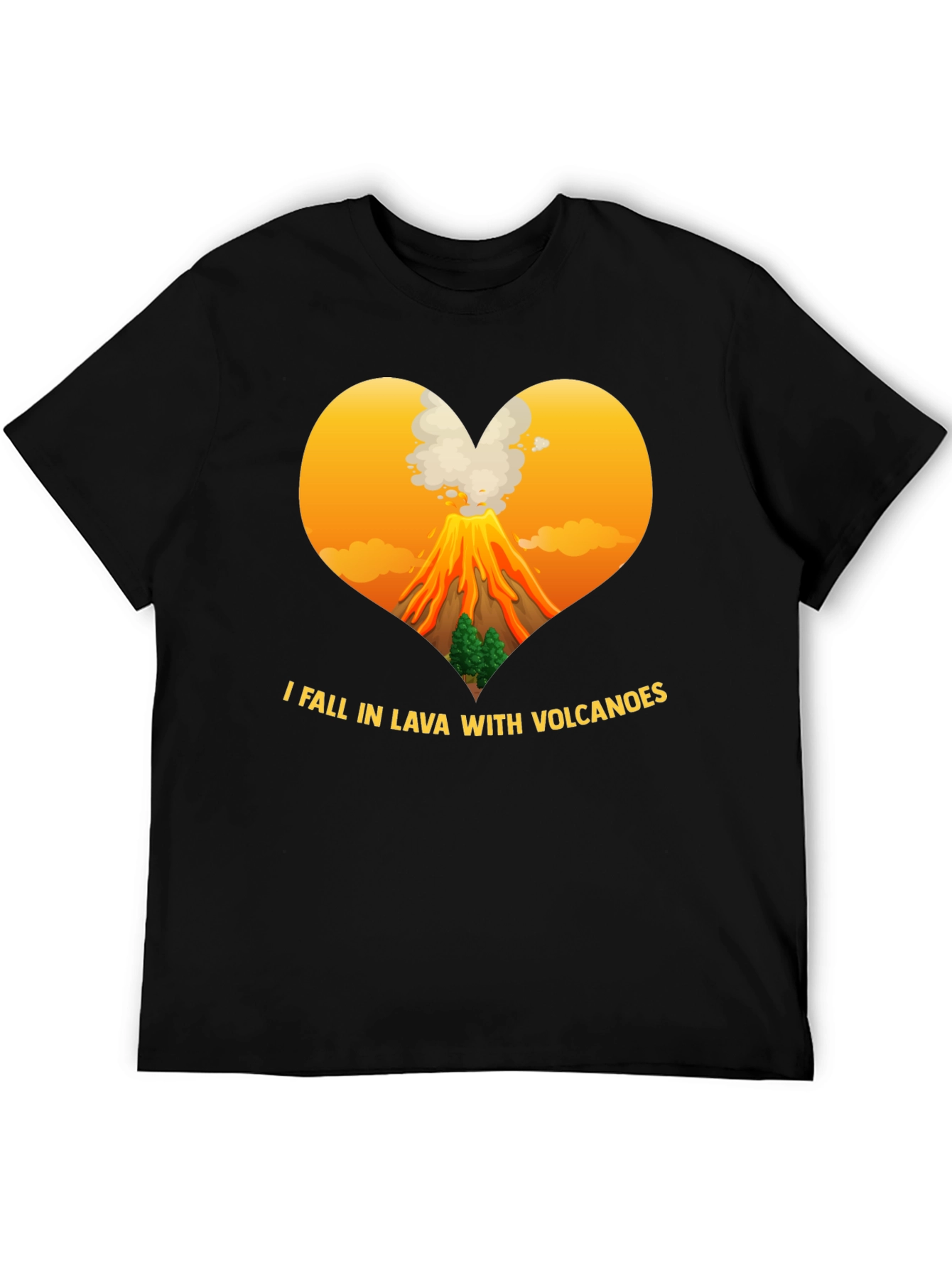 Volcano Lover Black T-Shirt