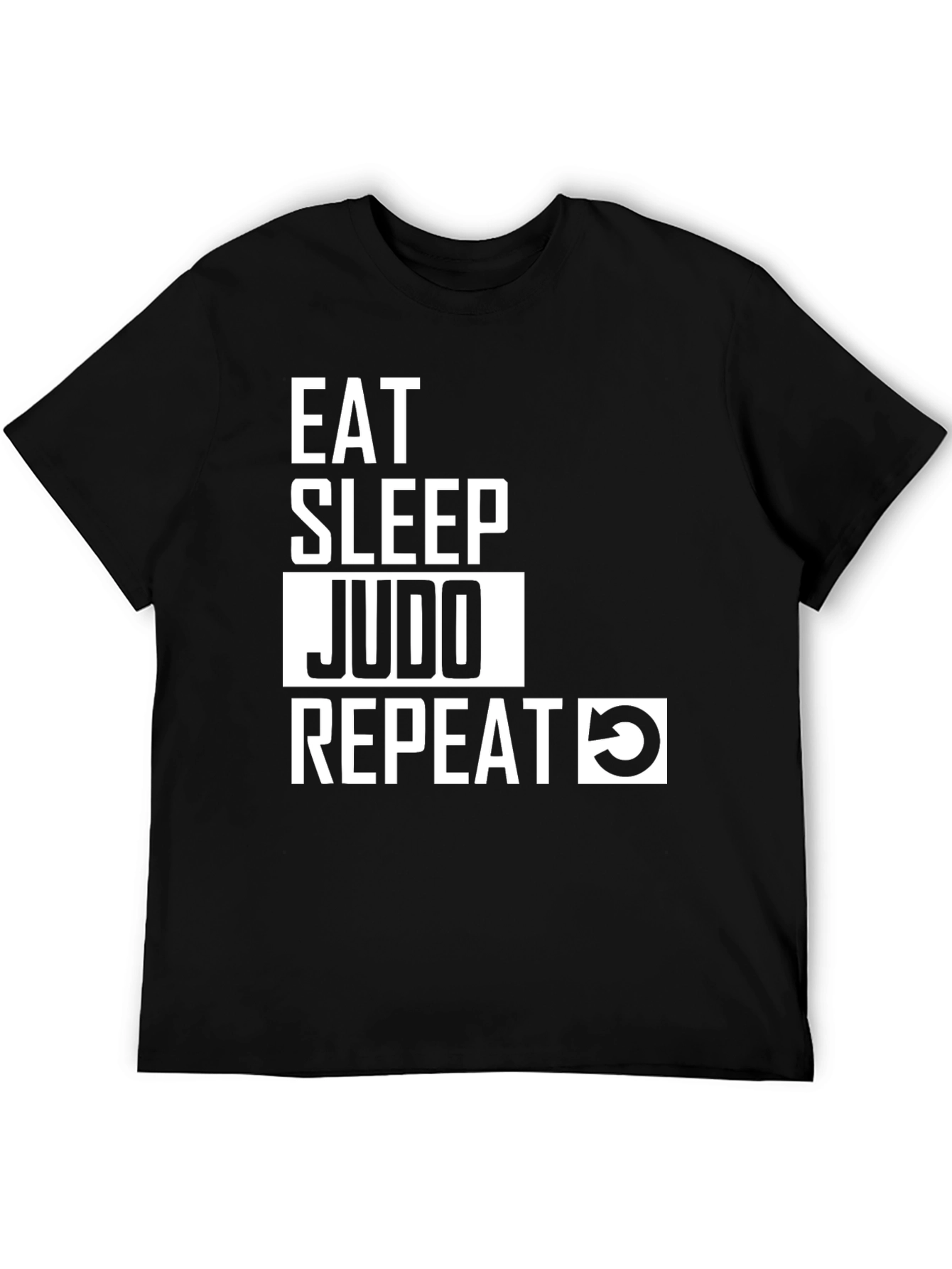 Eat Sleep Judo Repeat Black T-Shirt