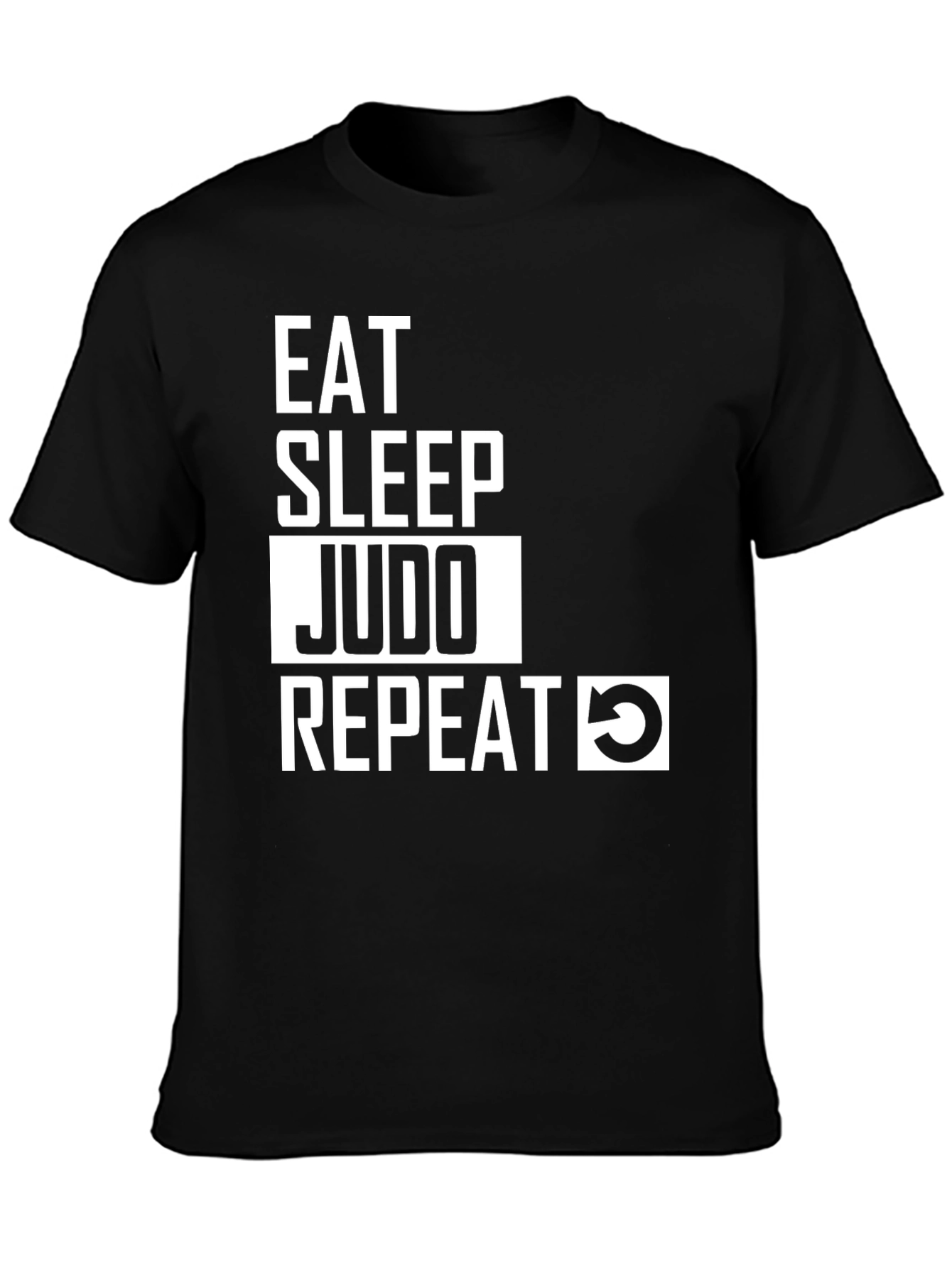 Eat Sleep Judo Repeat Black T-Shirt