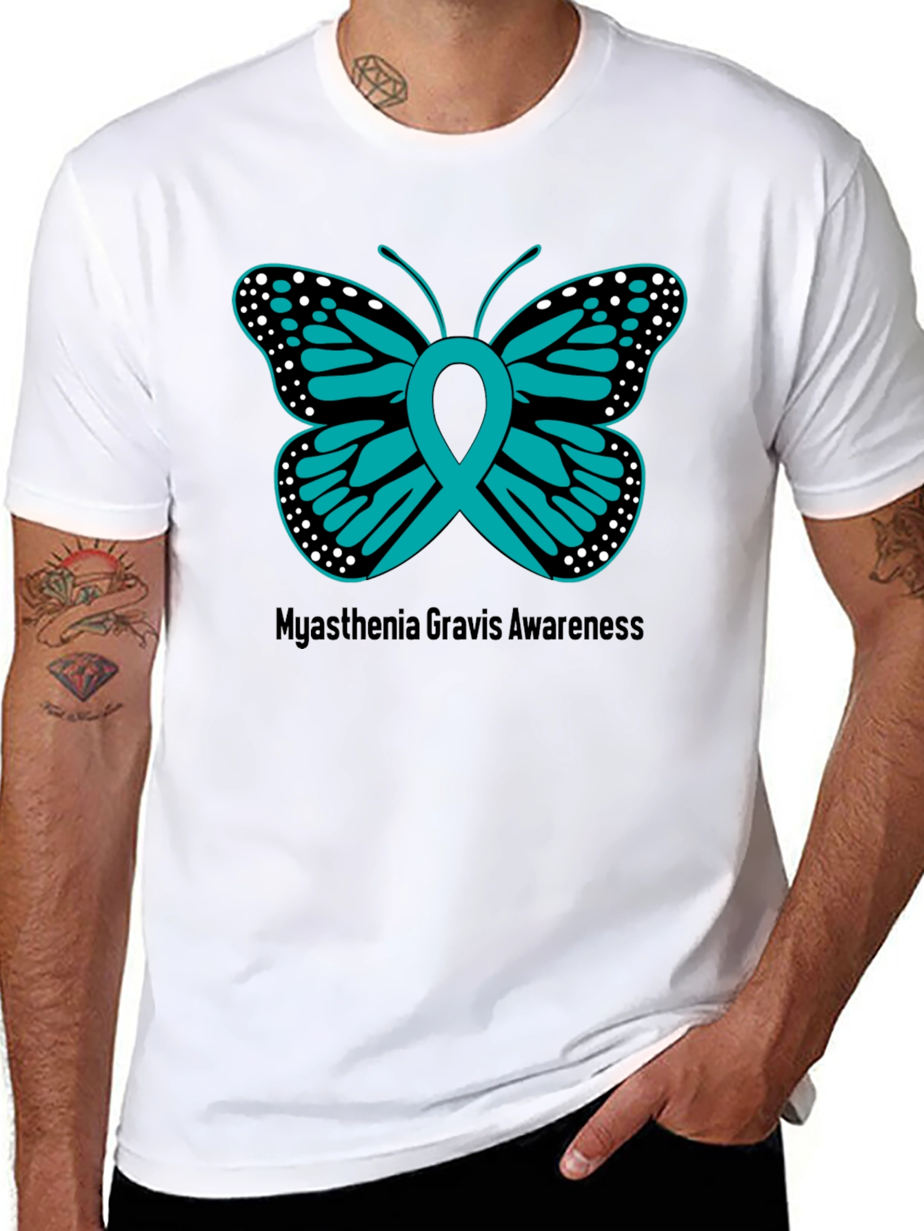 Myasthenia Gravis Awareness Butterfly T-Shirt