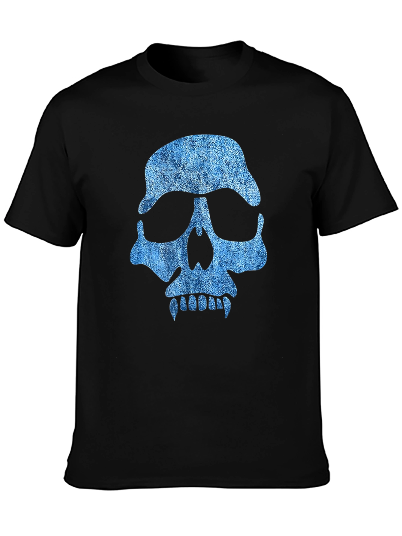 Skull Graphic Tee - Denim Style