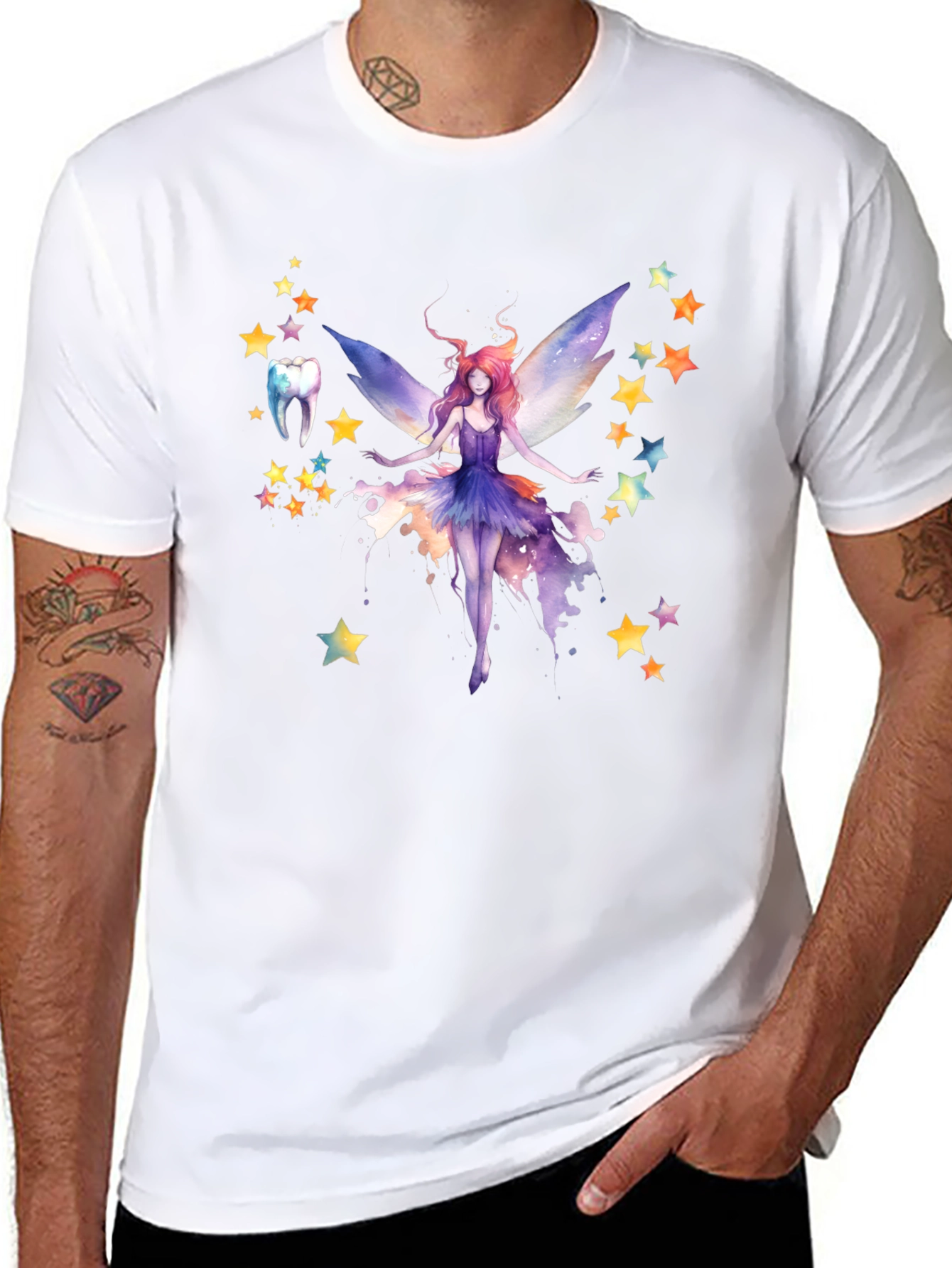 Tooth Fairy Graphic T-Shirt - Black