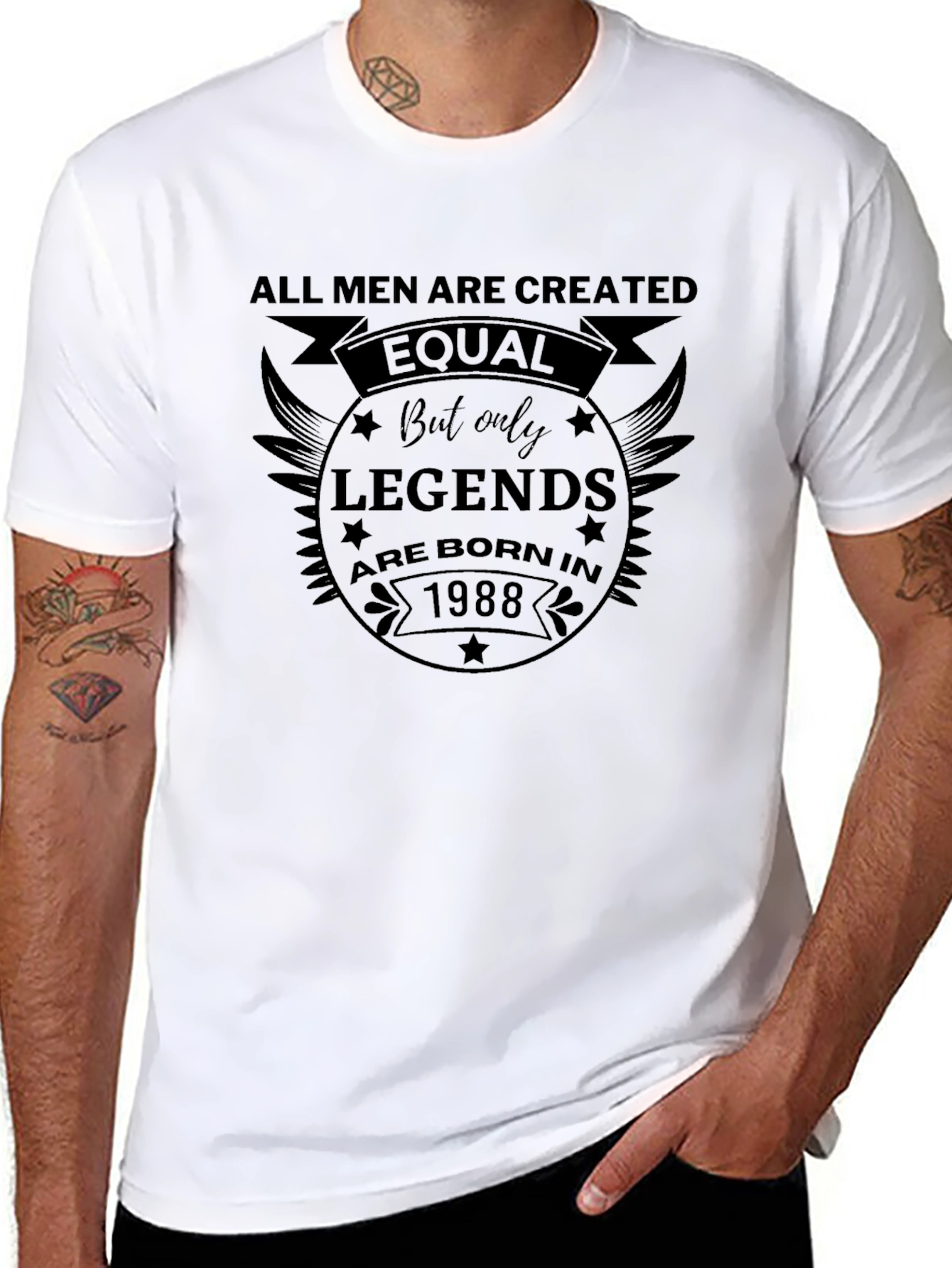 Legends Born in 1988 Mens Black T-Shirt