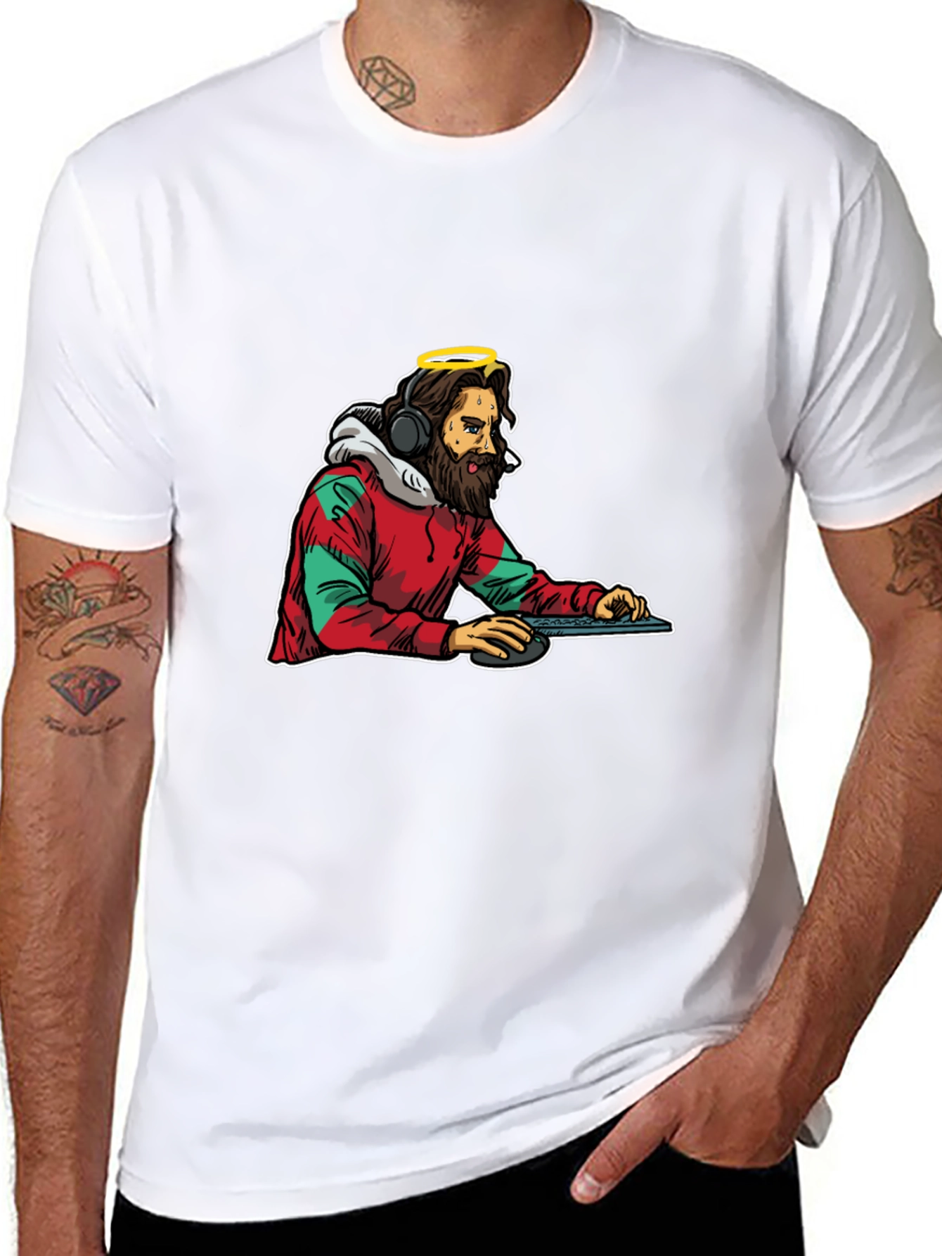 DJ Jesus Graphic Tee - Black Cotton T-Shirt