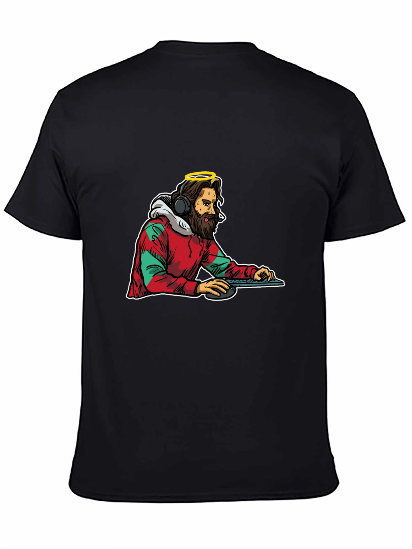 DJ Jesus Graphic Tee - Black Cotton T-Shirt