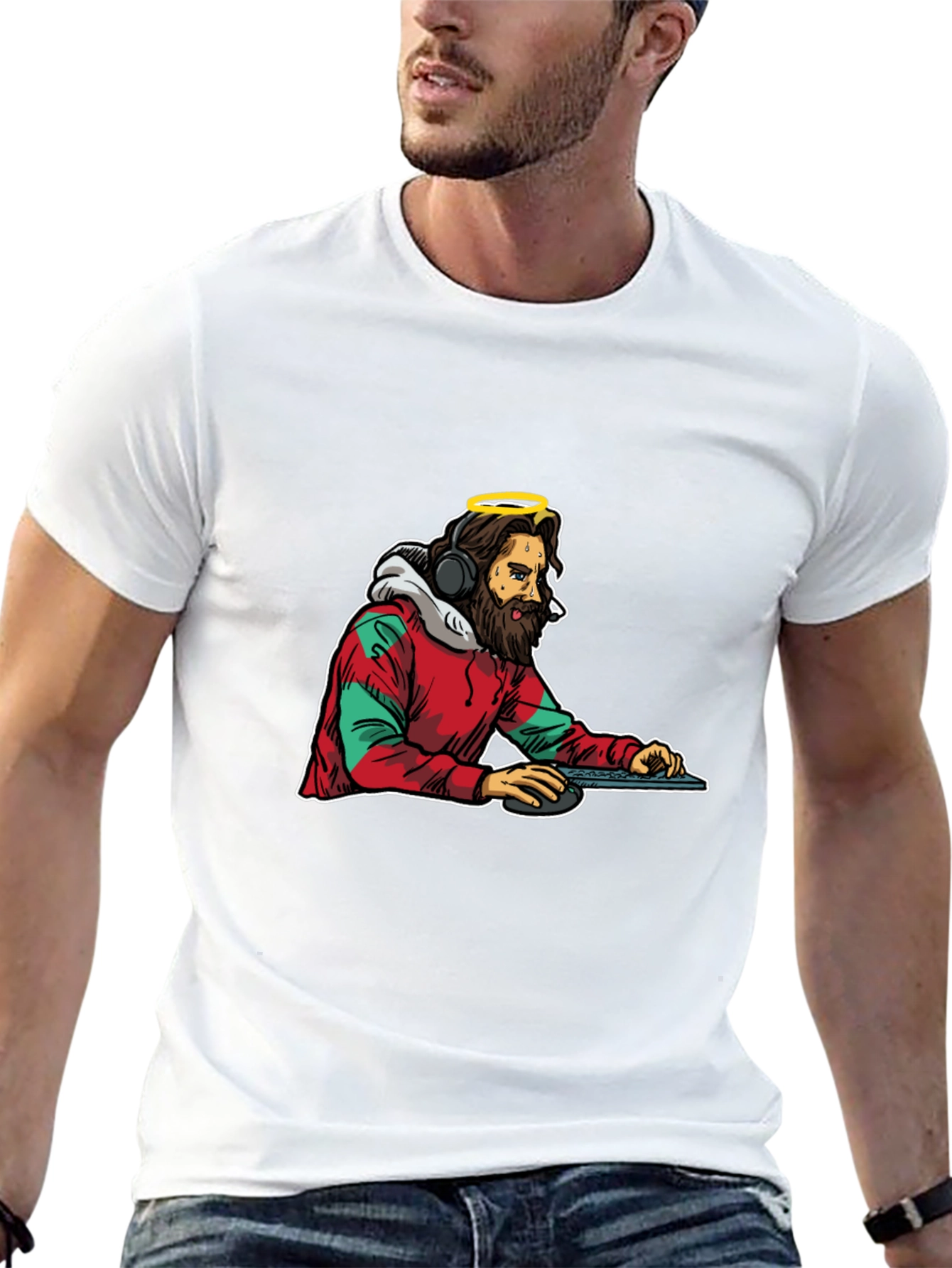 DJ Jesus Graphic Tee - Black Cotton T-Shirt